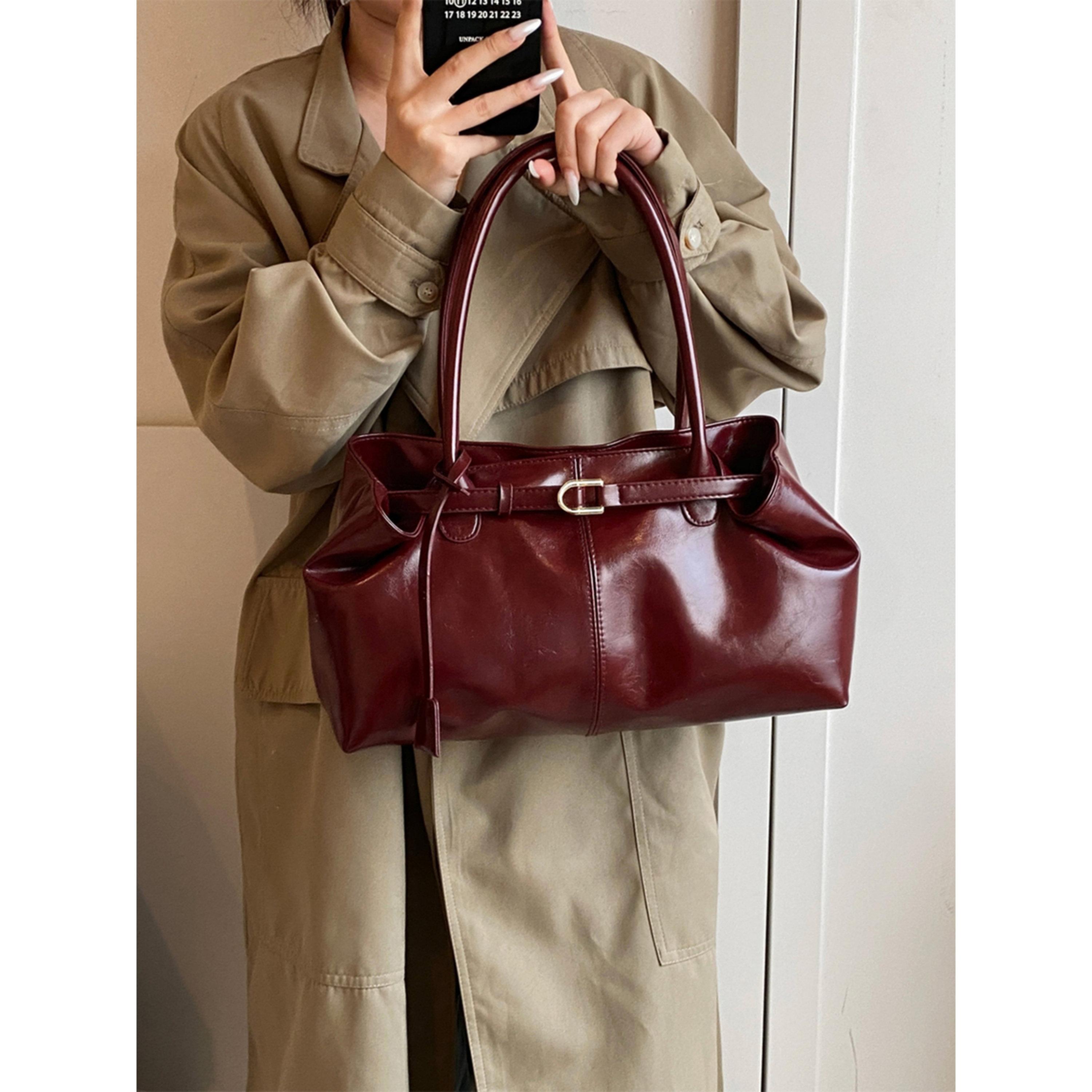 Take Two Burgundy Double Strap Shoulder Bag-women-bagsandwallets-handbags-image-5