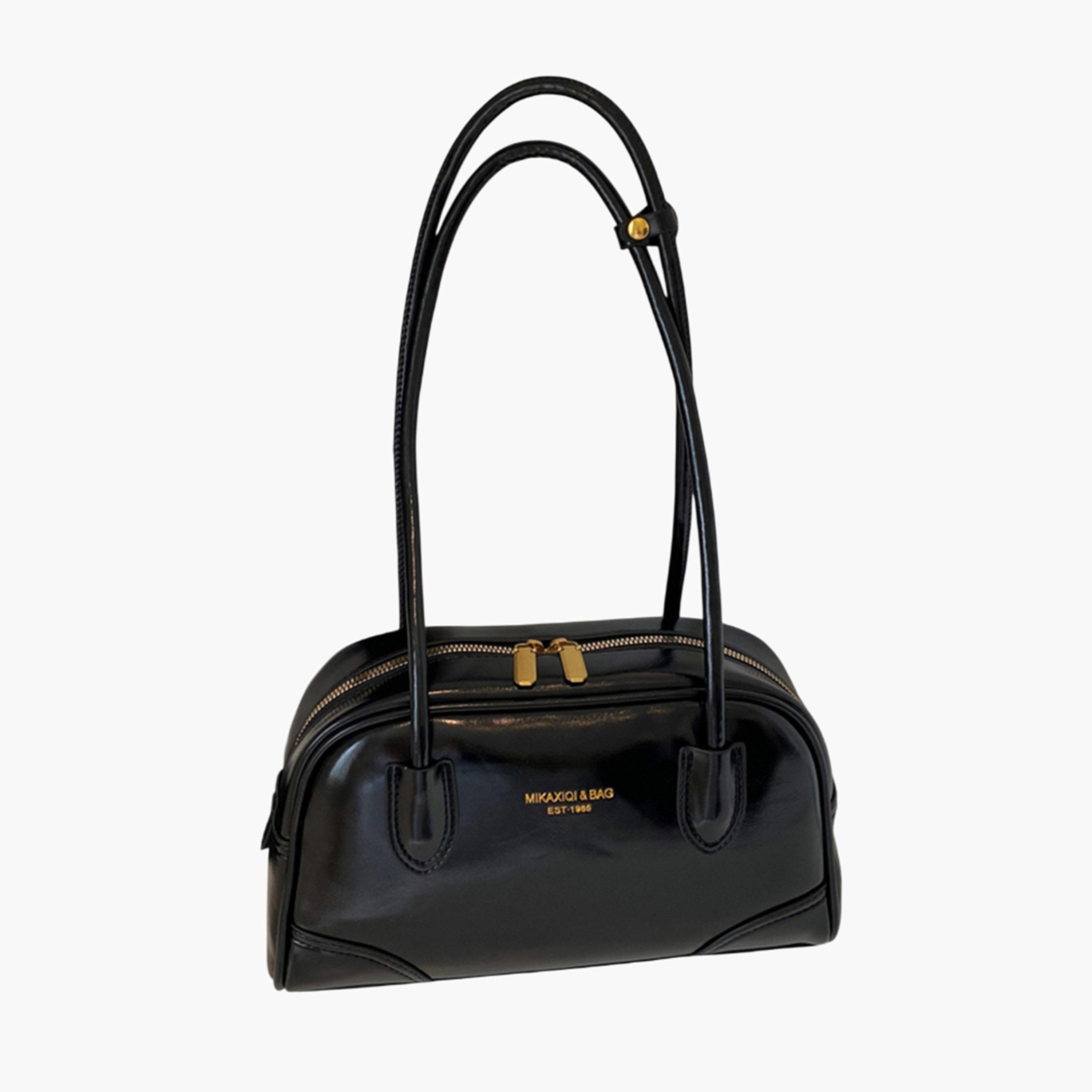 Take Two Black Shoulder Bag with Double Handle-women-bagsandwallets-handbags-image-1
