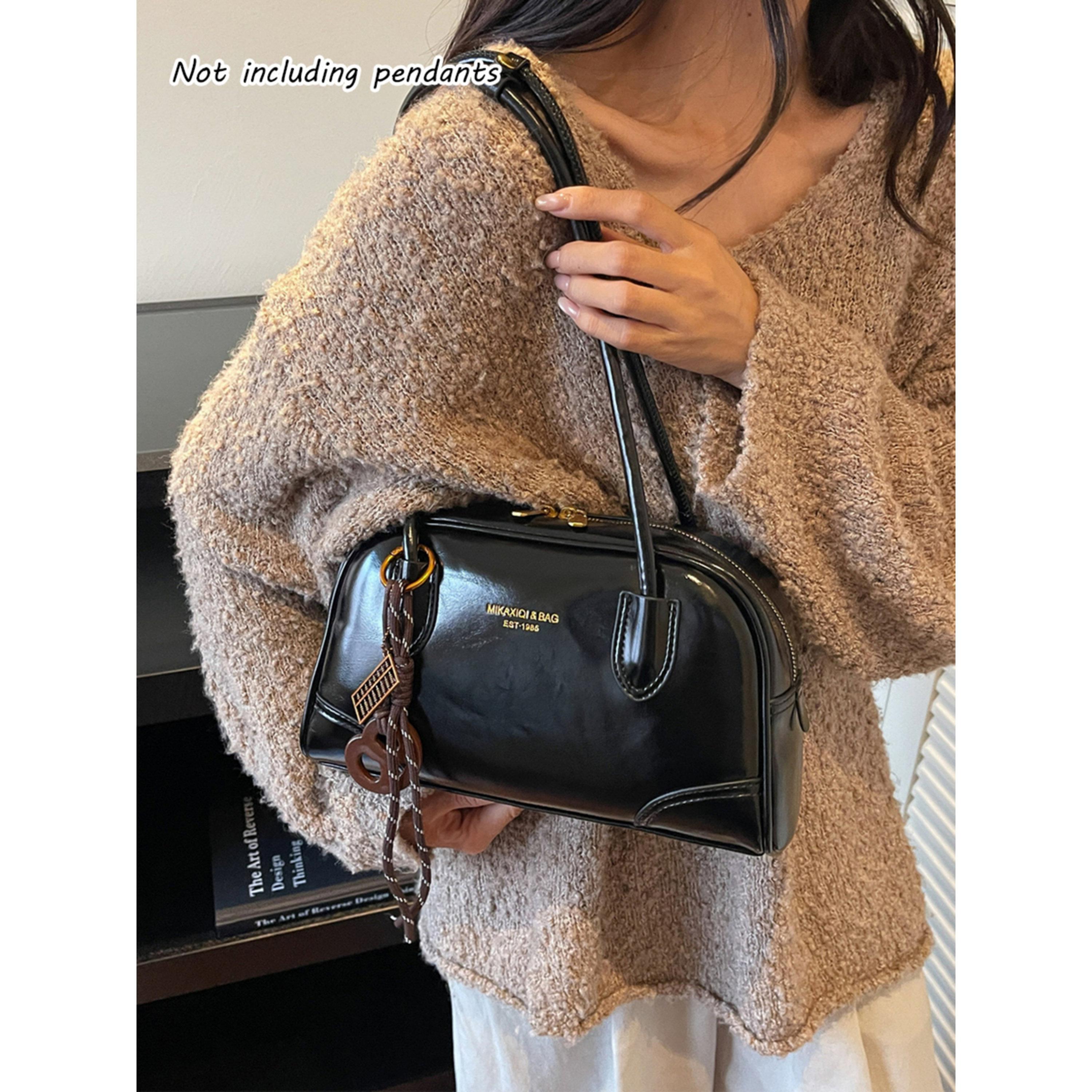Take Two Black Shoulder Bag with Double Handle-women-bagsandwallets-handbags-image-5