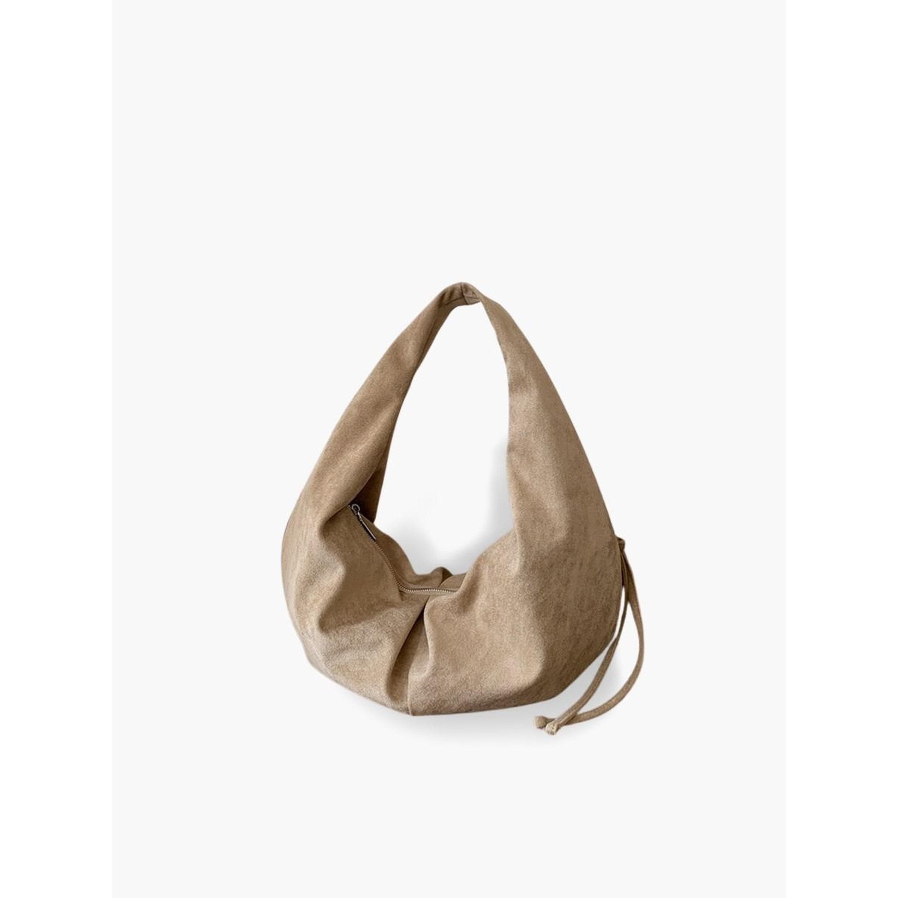 Take Two Beige Suede Hobo Bag-women-bagsandwallets-handbags-image-1