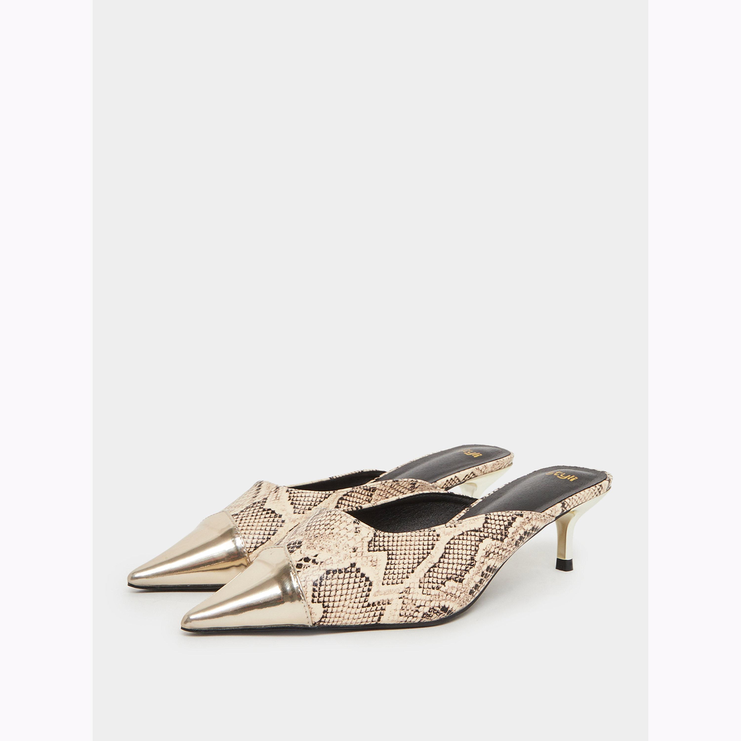 Styli Animal Print Slip On Cap Toe Mules-women-shoes-heels-image-1