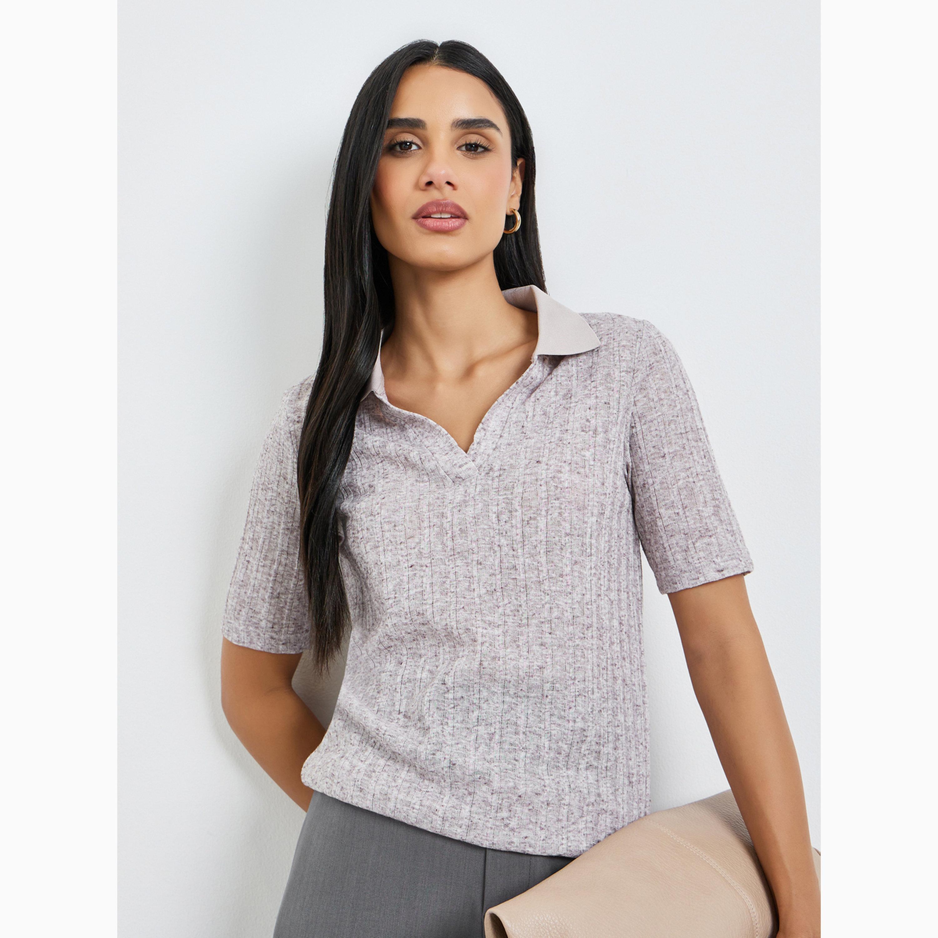 تيشيرت بولو بأكمام قصيرة-women-clothing-tshirts-image-4