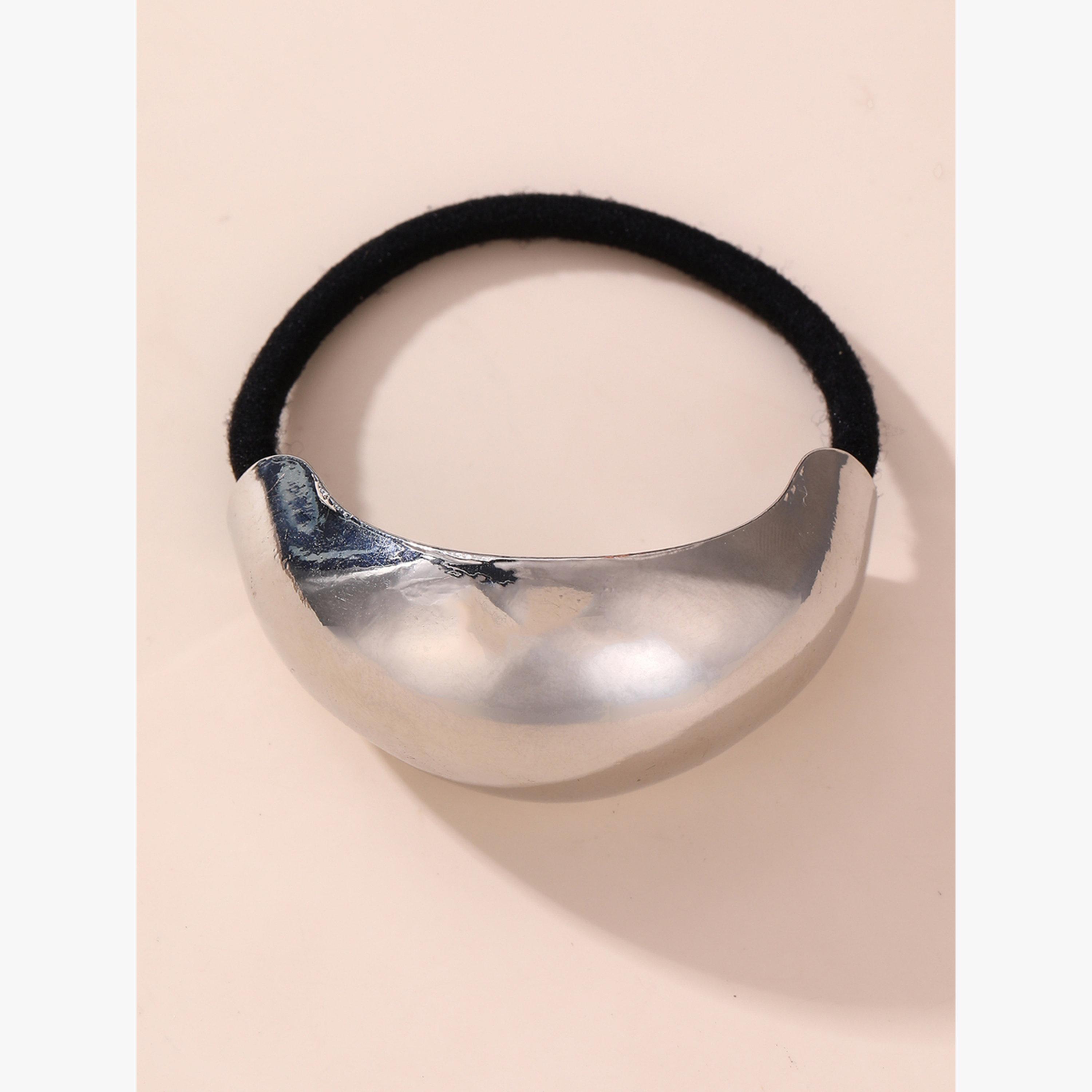 Take Two Silver Metal Hair Tie-women-hairaccessories-bands-image-4