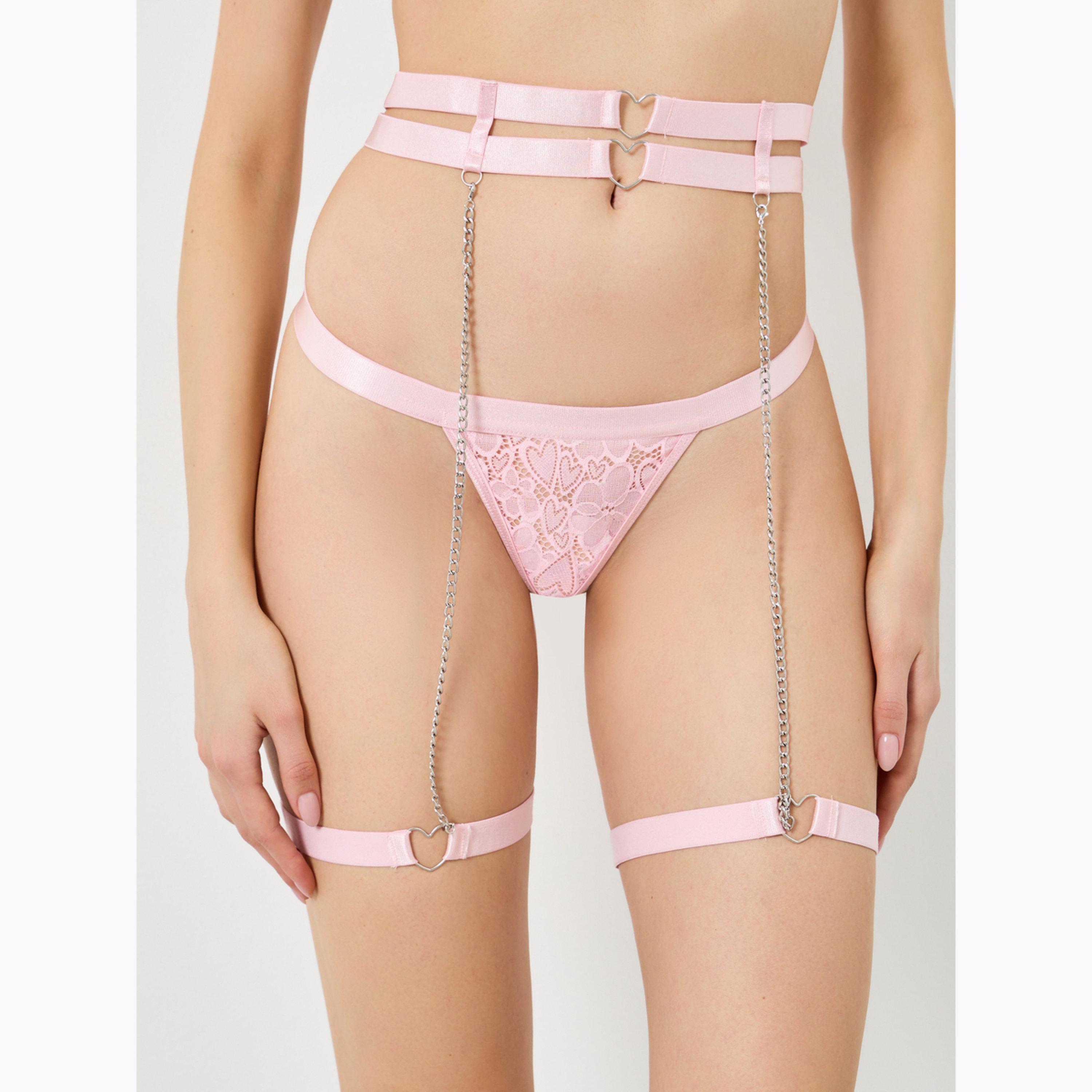 Take Two Lace Non Padded Non Wired Bra with Thong and Suspenders-women-clothing-lingerie-lingeriesets-image-5