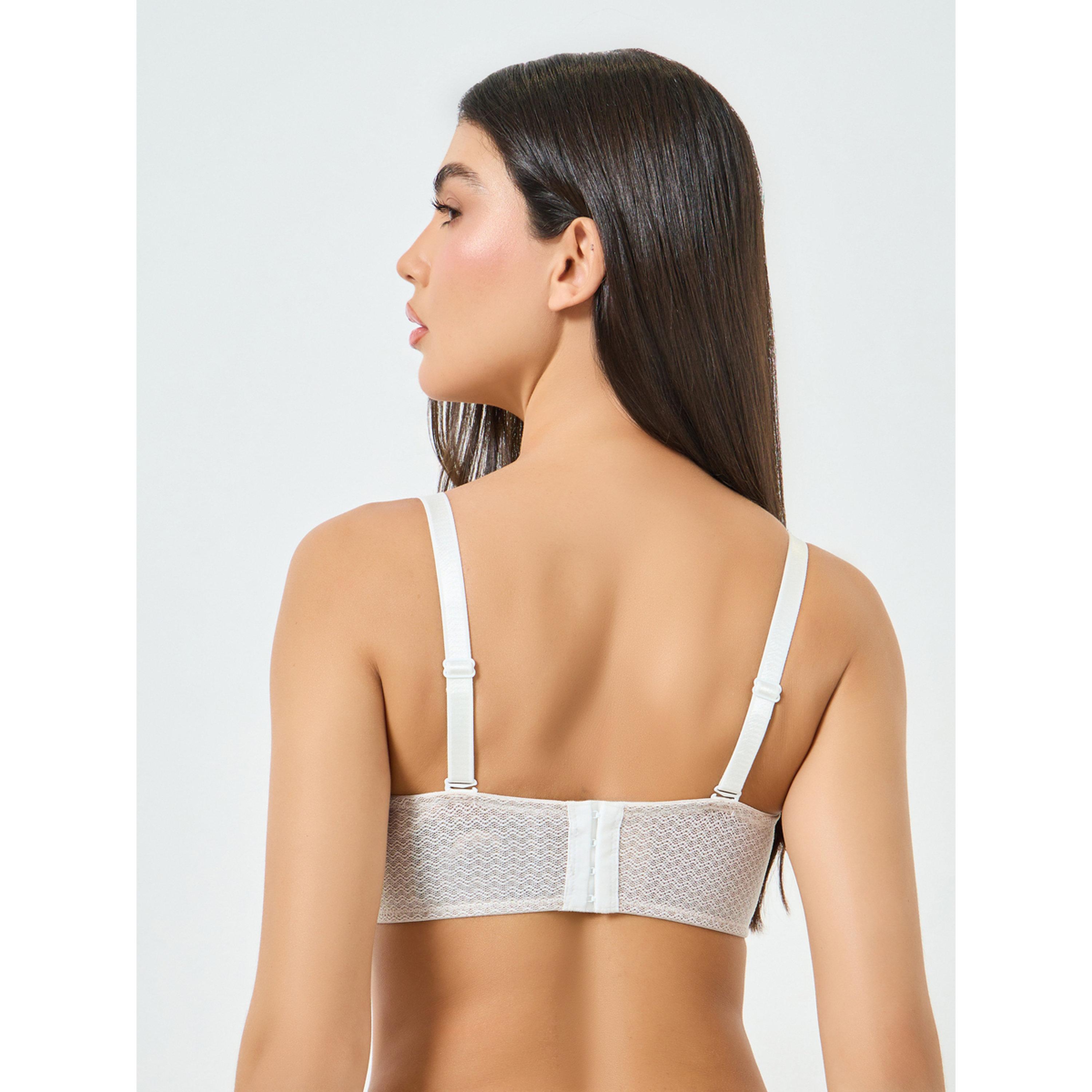 Take Two Solid Texture Padded Non Wired Regular Bra with Adjustable Straps-women-clothing-lingerie-bras-image-4