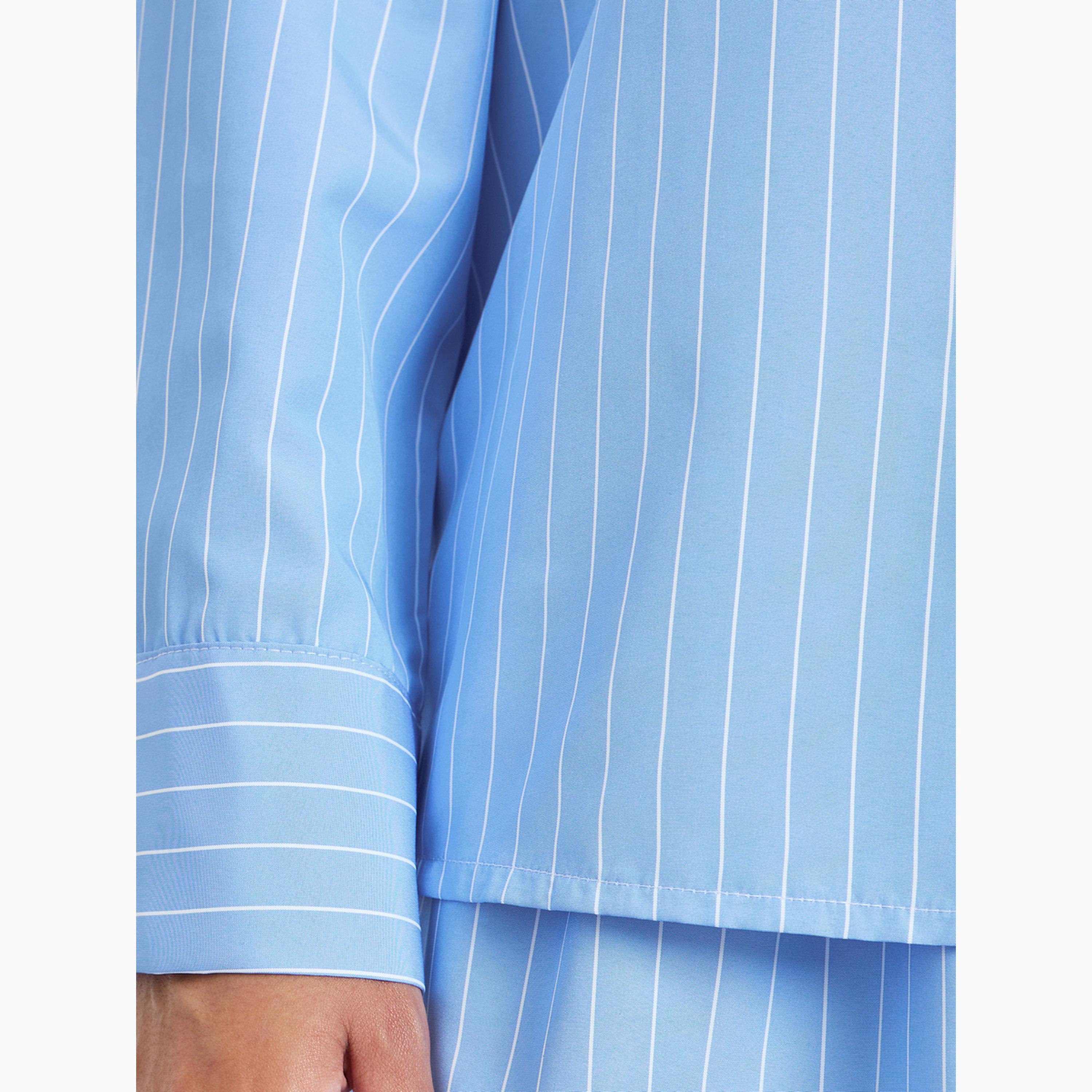 طقم منسق من تنورة طويلة بحافة واسعة وبلوزة بأكمام طويلة ومخططة-women-clothing-coordsets-image-5
