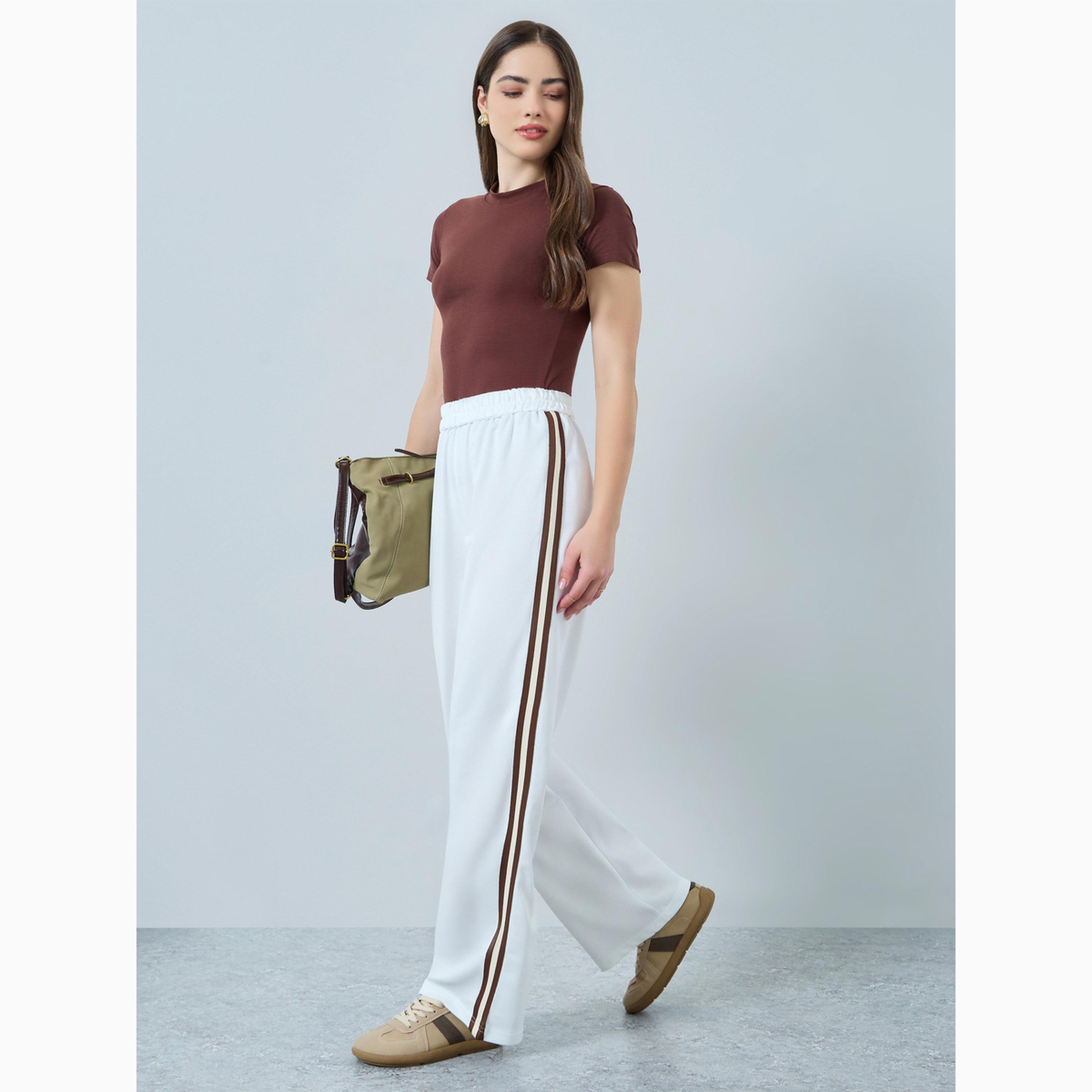 جوغر بأرجل واسعة وشريط جانبي-women-clothing-bottoms-joggers-image-2