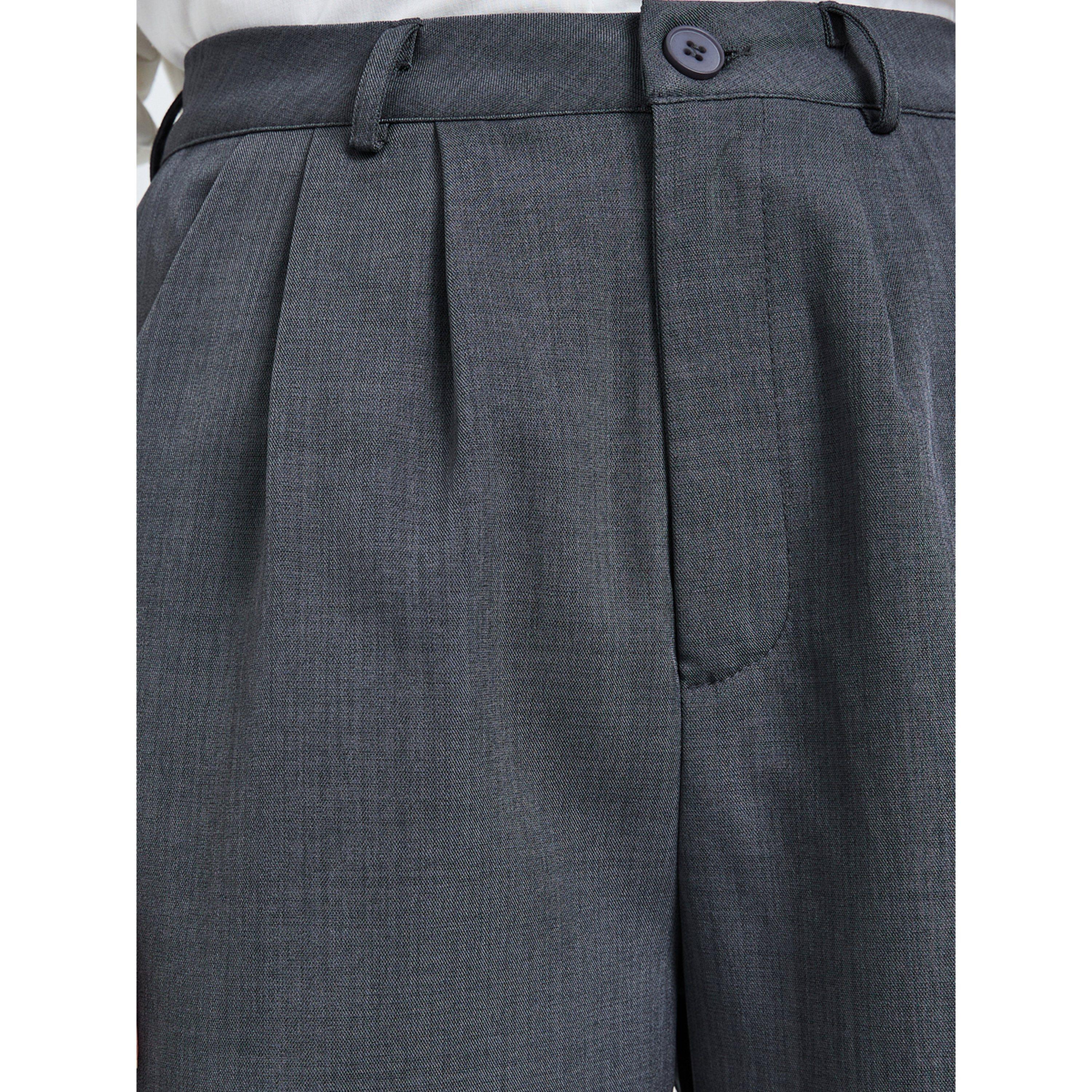 Styli Grey Wide Leg Pleated Pants-women-clothing-bottoms-trousers-image-3