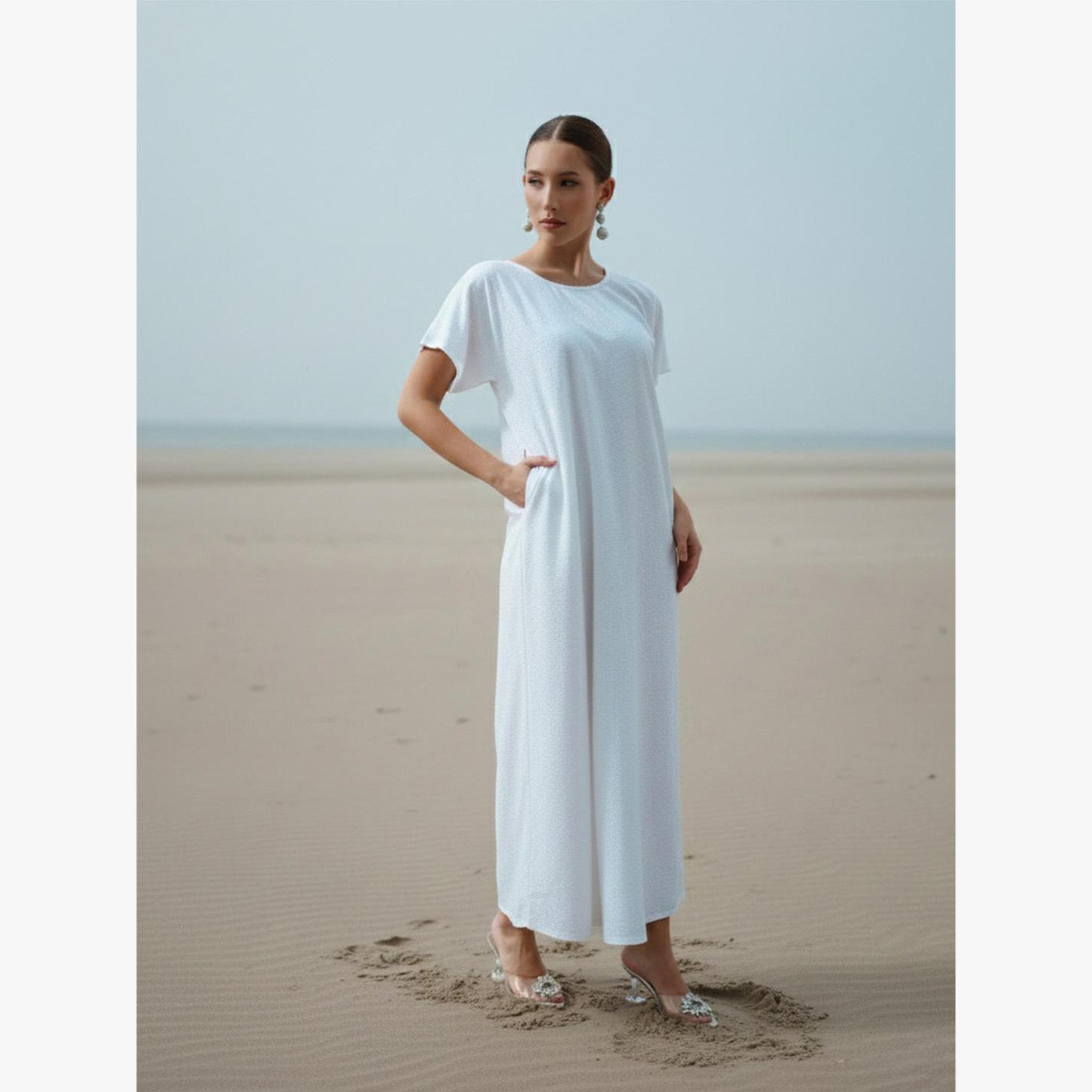 Ishin X Styli 3-Piece Embroidered Abaya, Maxi Dress and Hijab Set-women-arabicclothing-sets-image-5