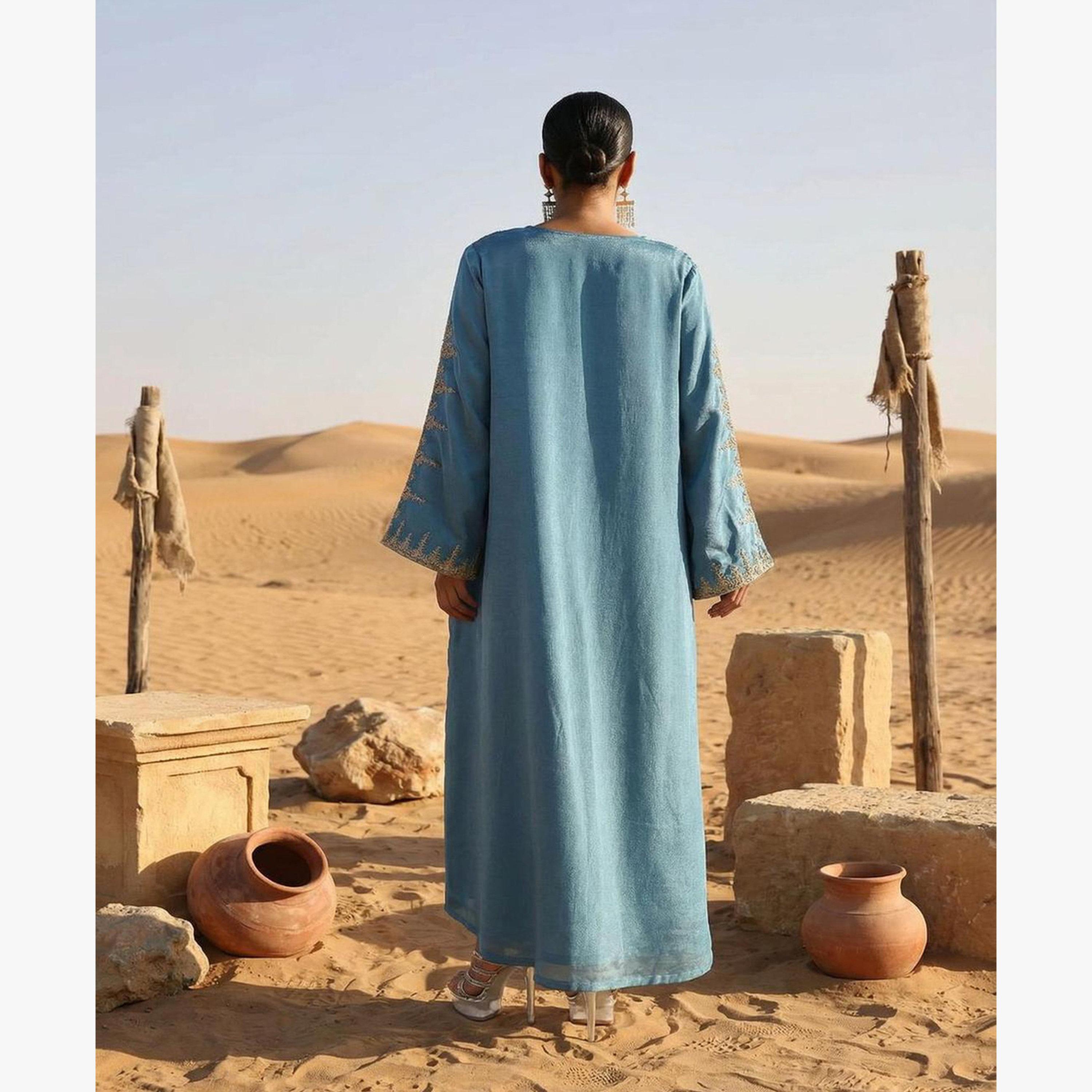 ايشين × ستايلي - عباية مطرزة بتصميم مريح لون أزرق-women-arabicclothing-abayas-image-6