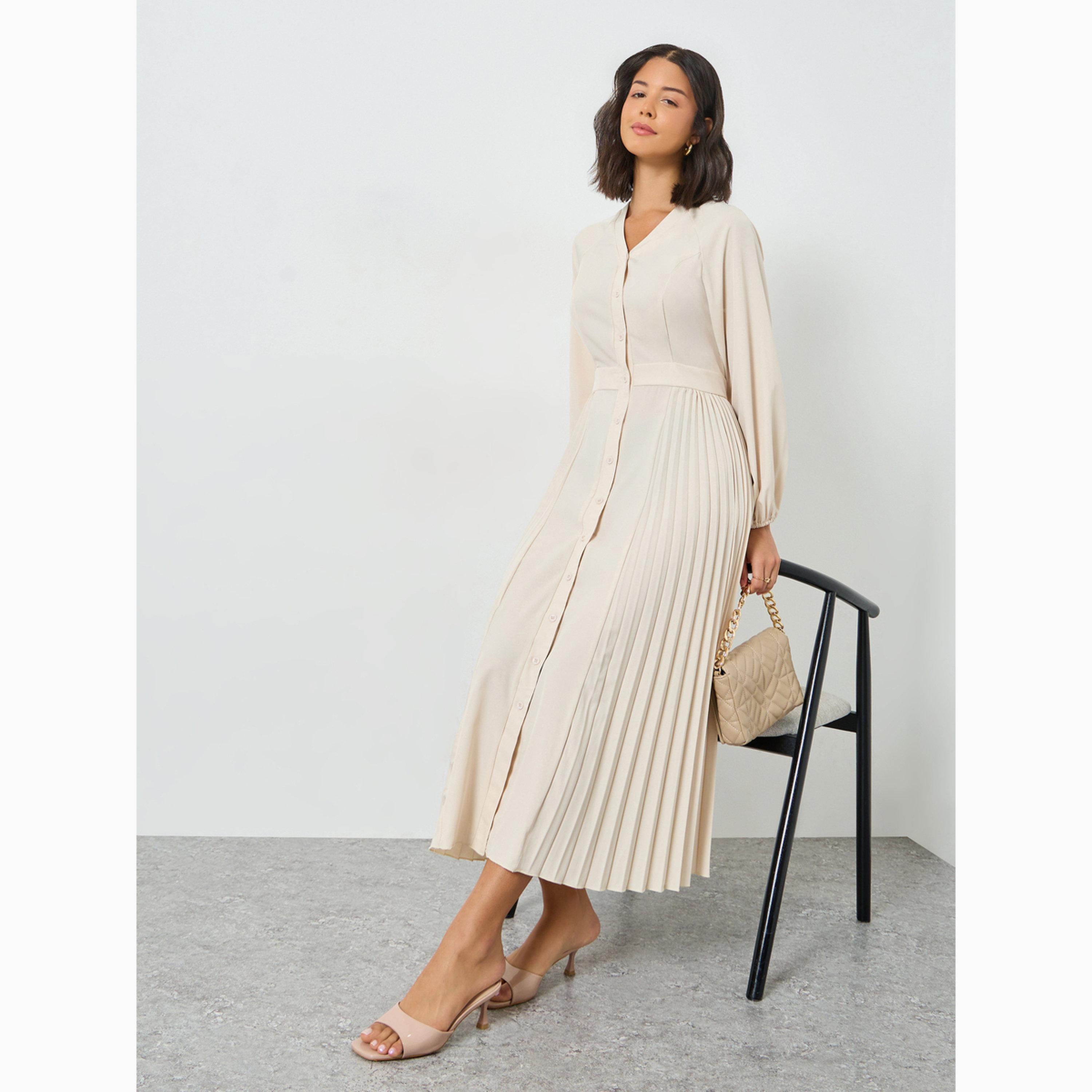 فستان ميدي بكسرات-women-clothing-dresses-image-2