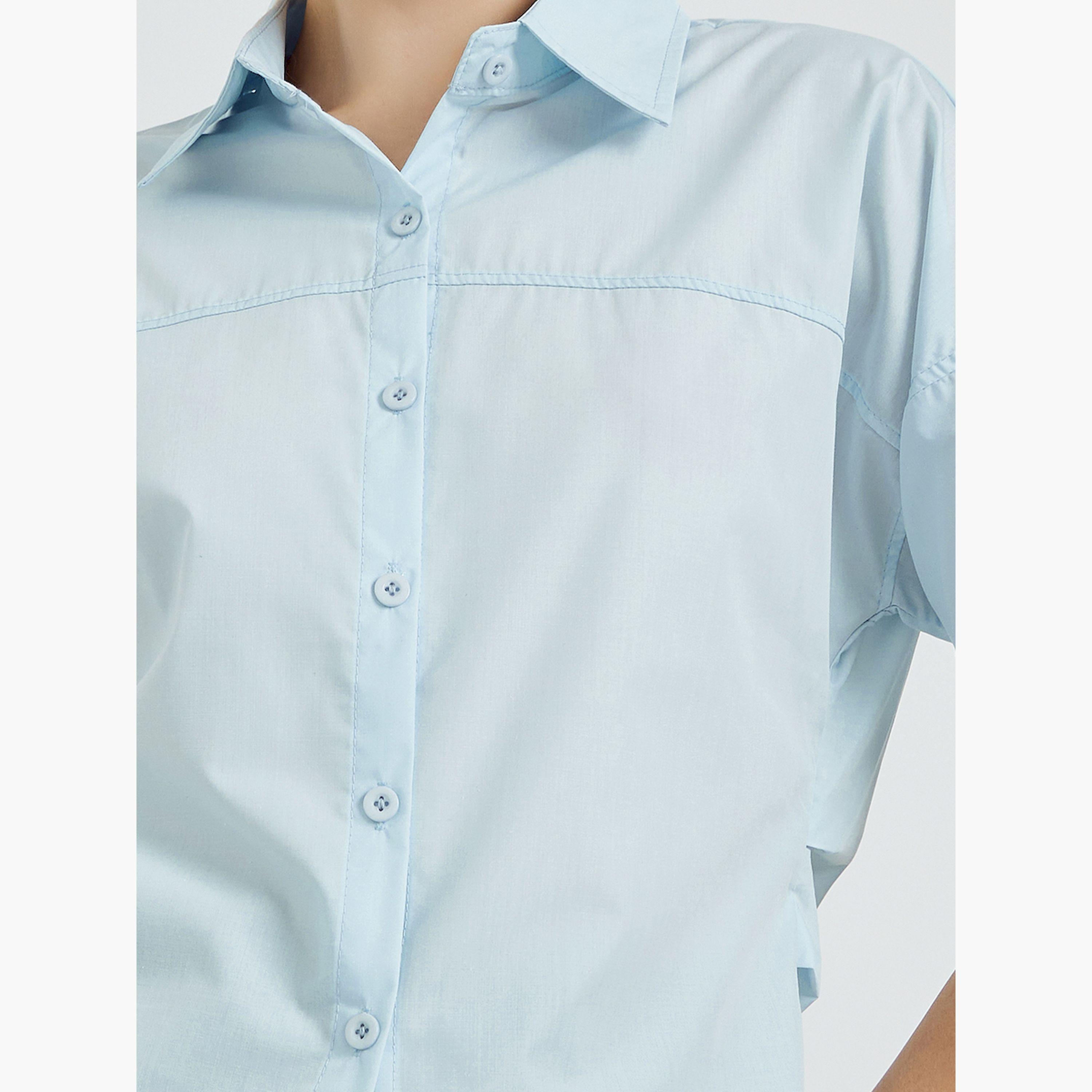 بلوزة بأكمام قصيرة وأزرار-women-clothing-shirtsandblouses-shirts-image-5