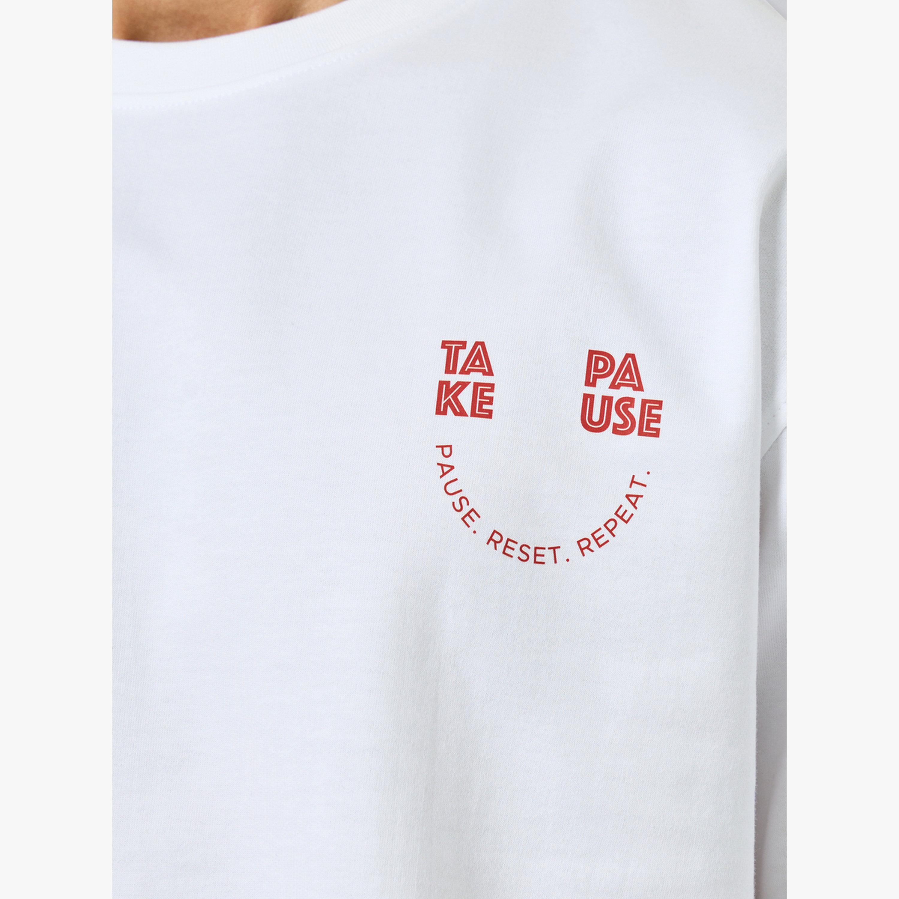 Styli Men White Graphic Print Crew Neck T-Shirt-men-clothing-tshirtsandpolos-tshirts-image-4