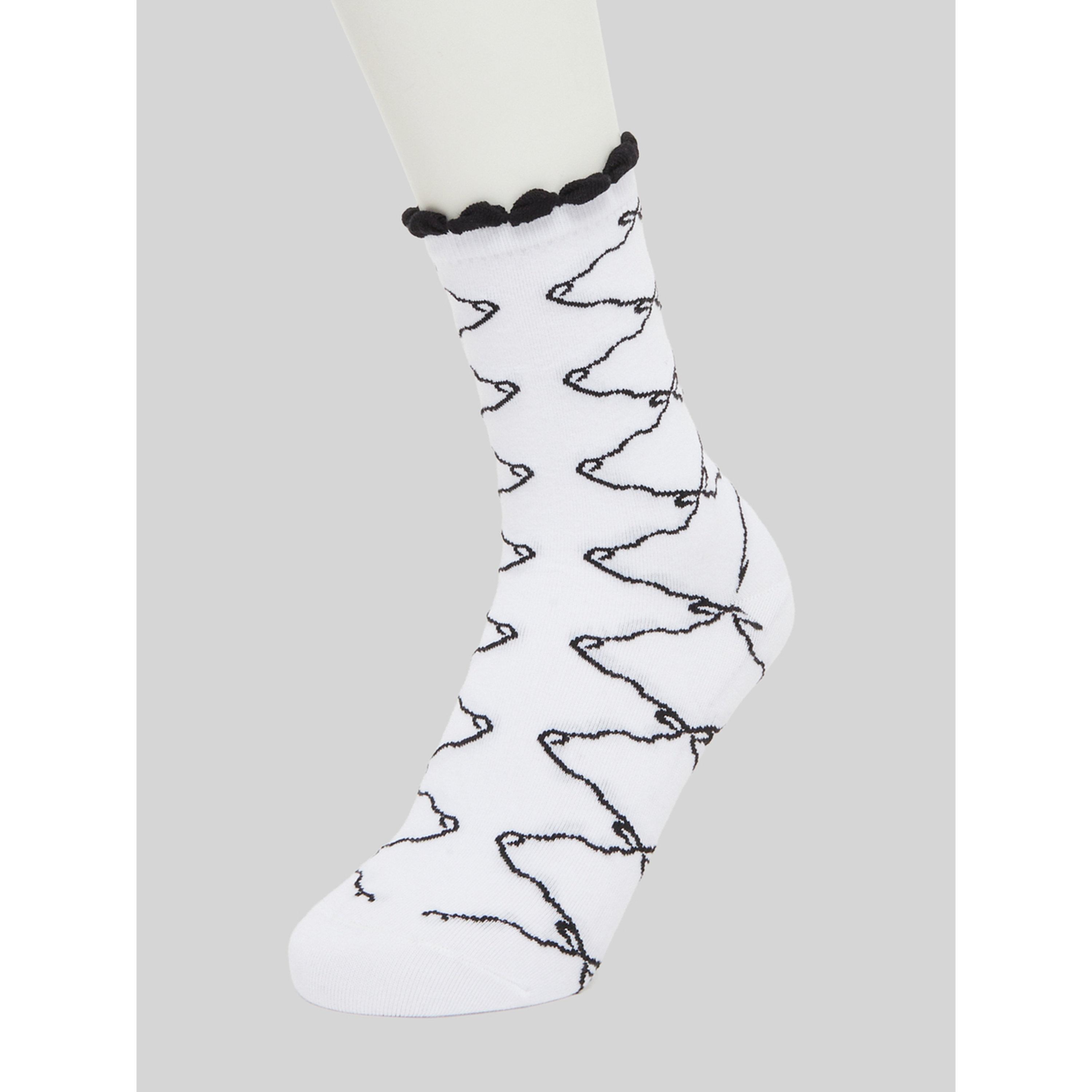 Styli Pack of 2 - Printed Crew Socks-women-winterwear-socksandstockings-image-2