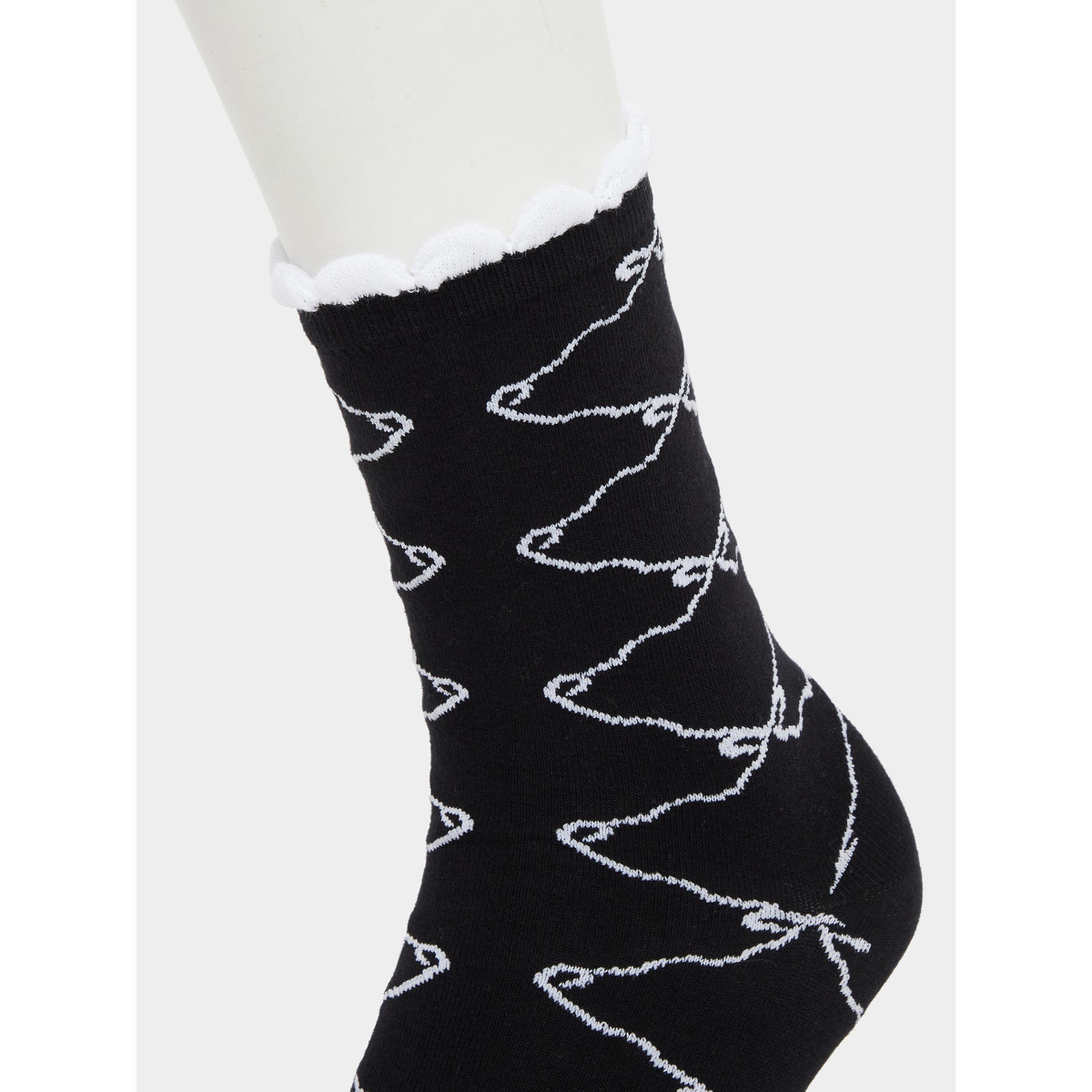 Styli Pack of 2 - Printed Crew Socks-women-winterwear-socksandstockings-image-5