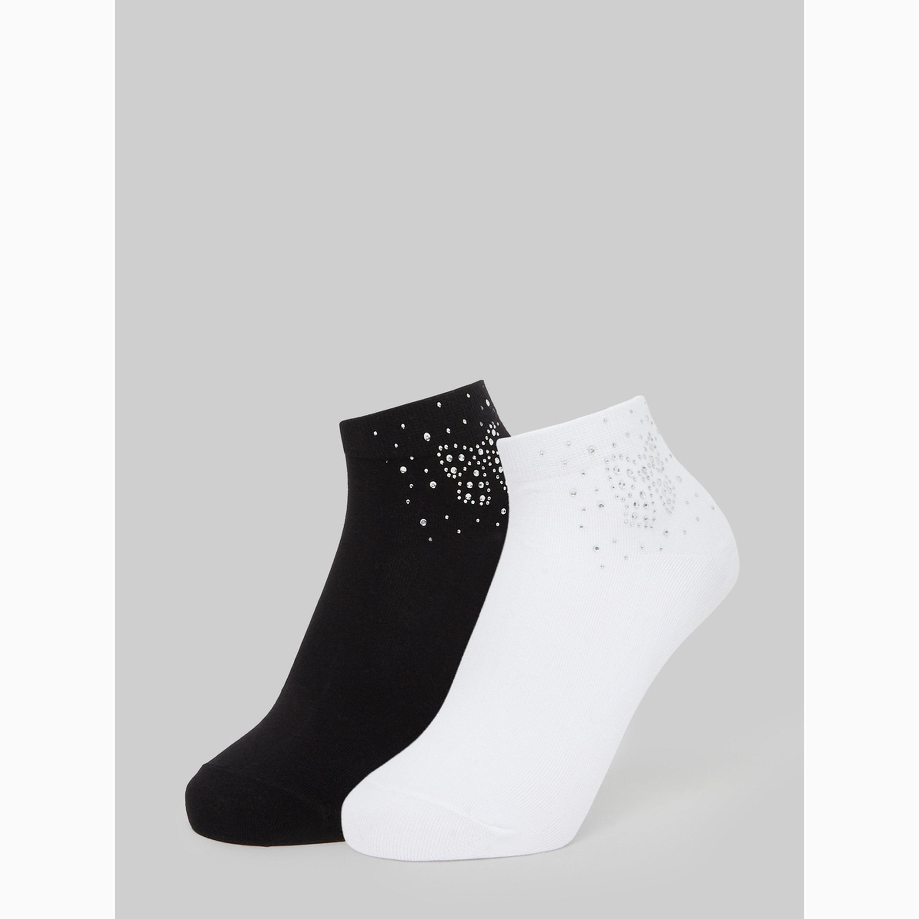 مجموعة من 2 جوارب بطول الكاحل-women-socksandstockings-image-1