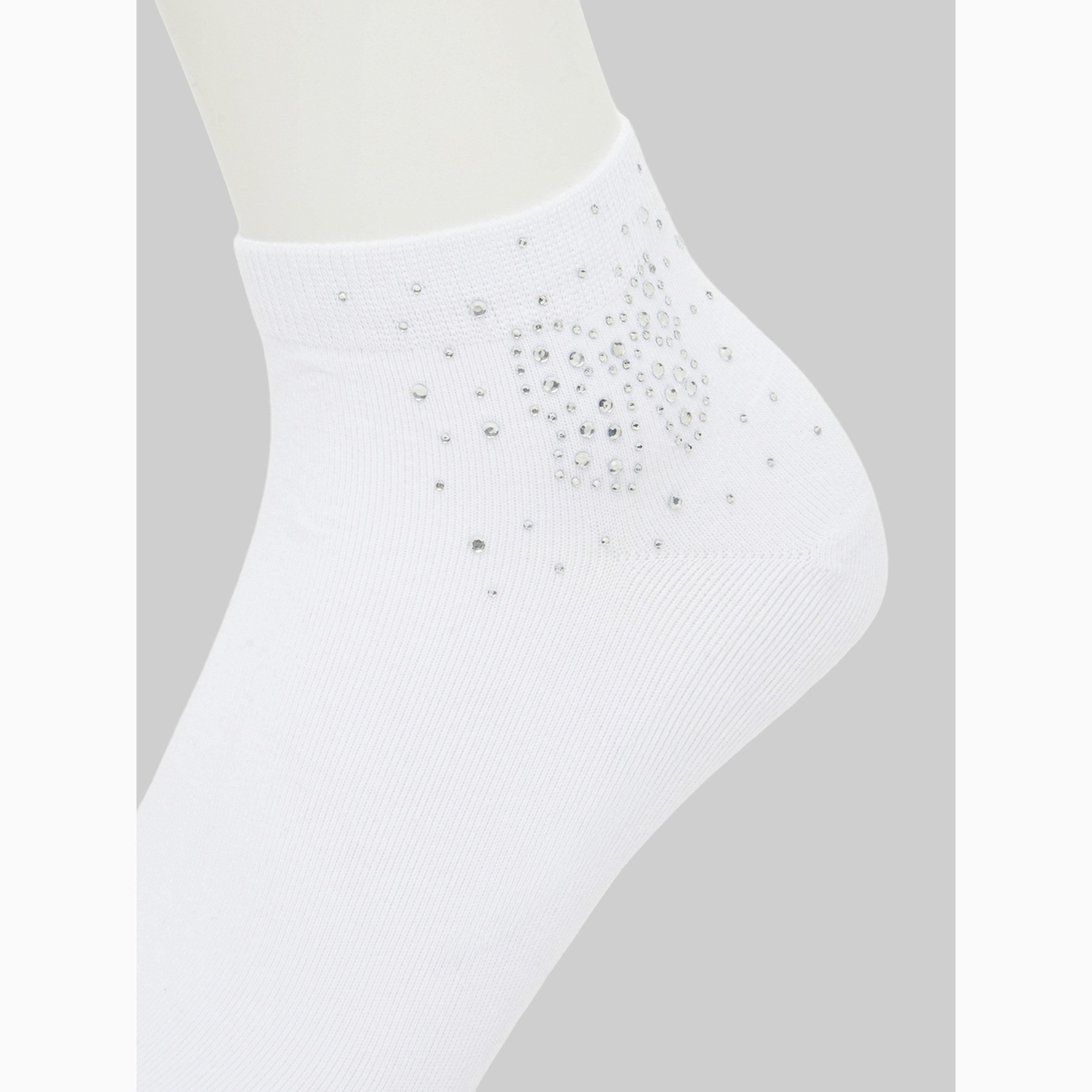 Styli Pack of 2 - Embellished Ankle Socks-women-socksandstockings-image-3