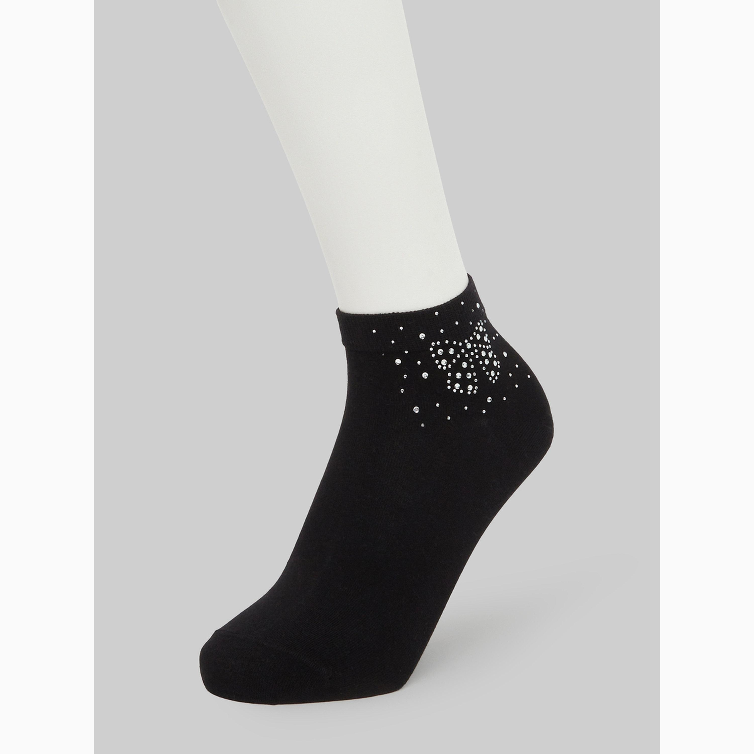 Styli Pack of 2 - Embellished Ankle Socks-women-socksandstockings-image-4