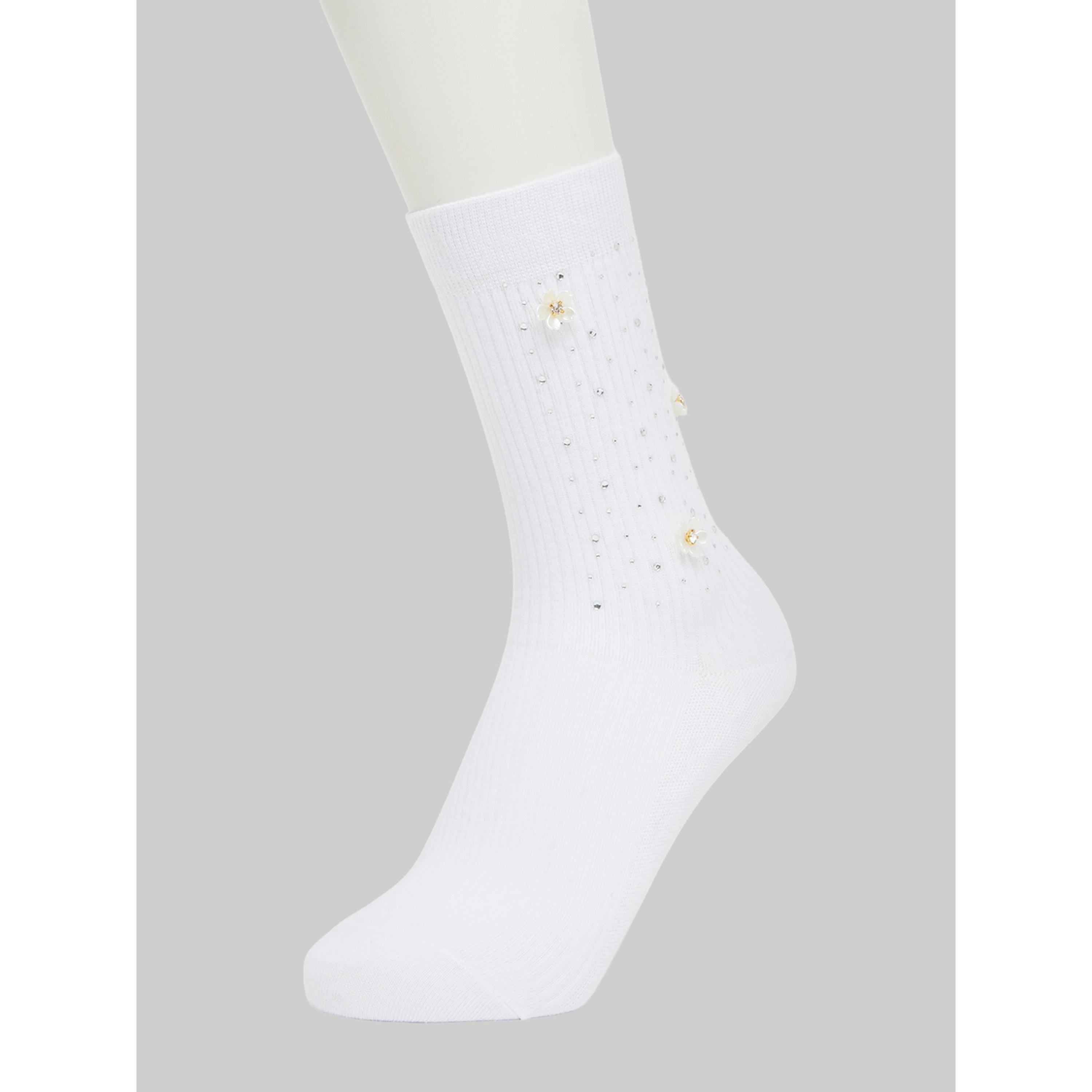 Styli Pack of 2 - Embellished Crew Socks-women-winterwear-socksandstockings-image-2