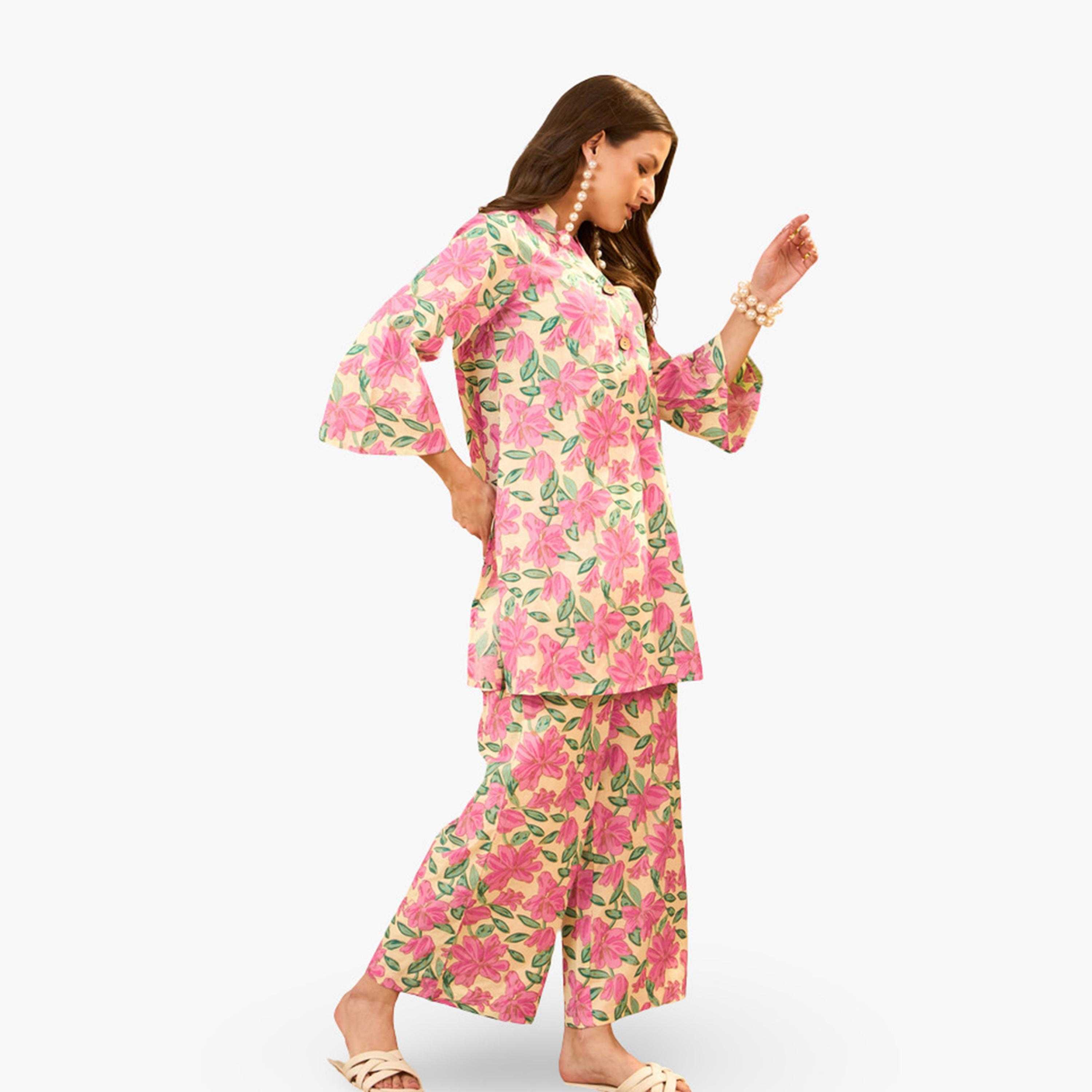 Imana X Styli Printed Pure Cotton Printed Kurti and Trousers Co-Ords-women-clothing-coordsets-image-5