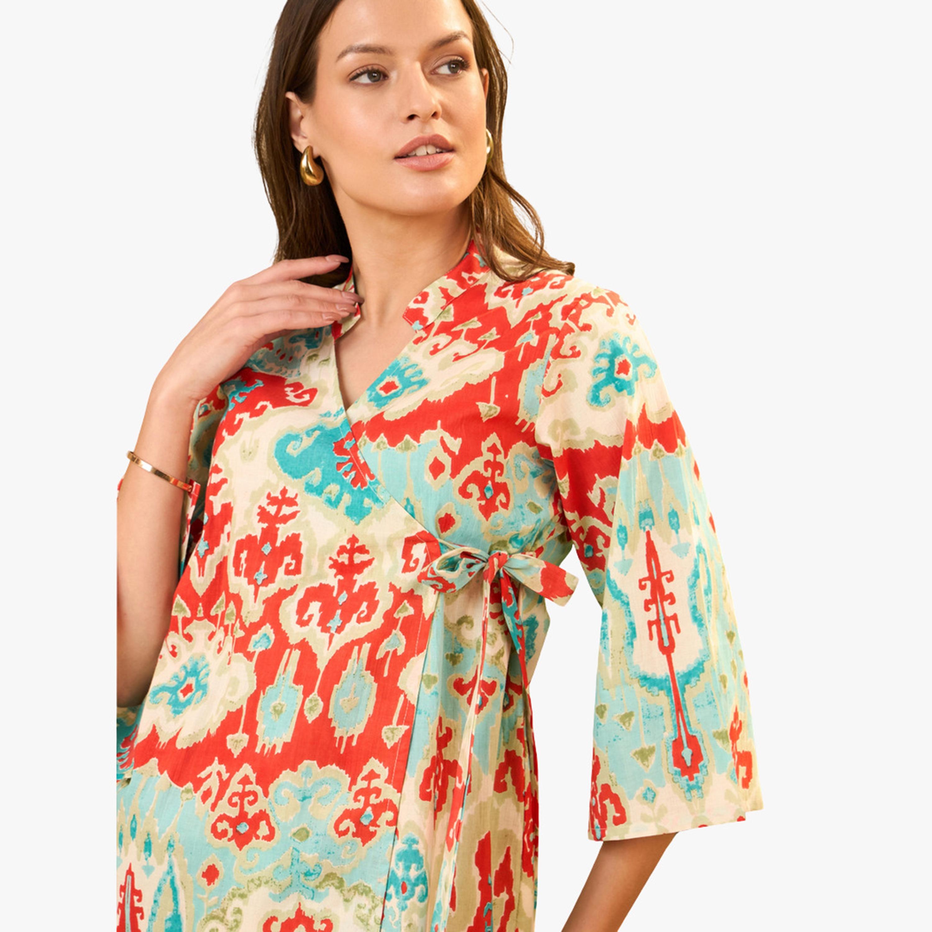 Imana X Styli Printed Pure Cotton Printed Tunic and Trousers Co-Ords-women-clothing-coordsets-image-6