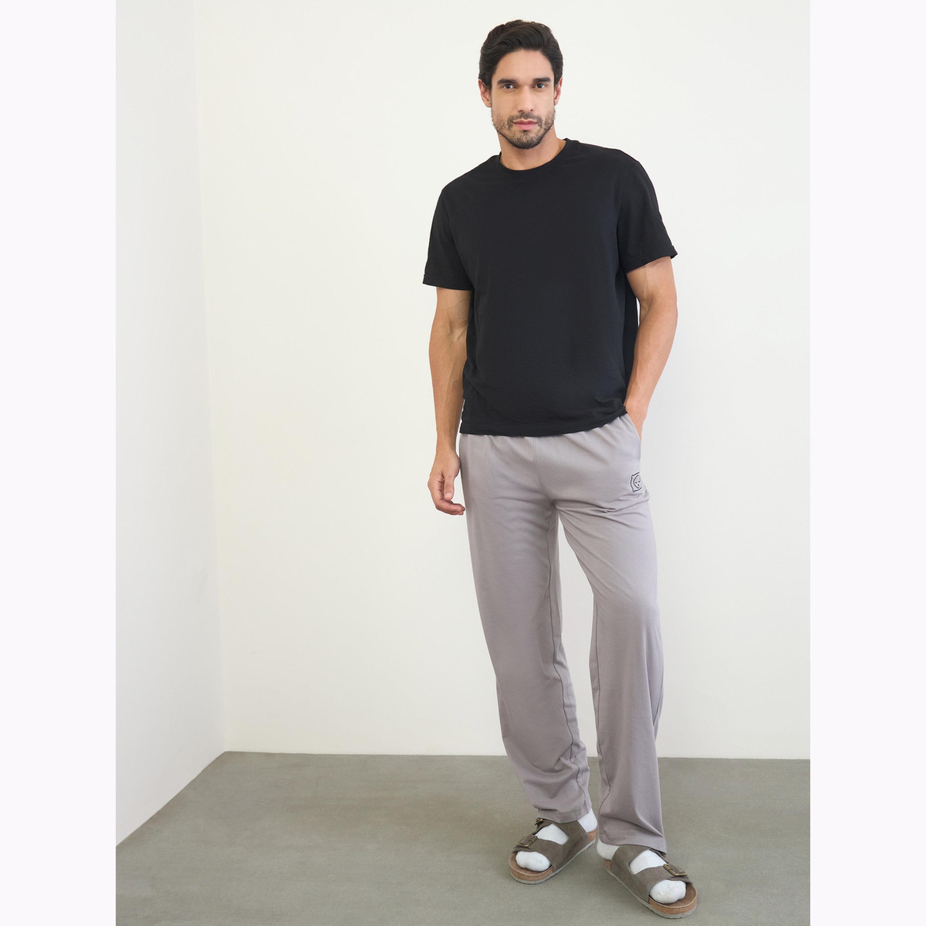 Styli Men Grey Relaxed Fit Pyjama Pants-men-clothing-nightwear-pyjamaandshorts-image-2