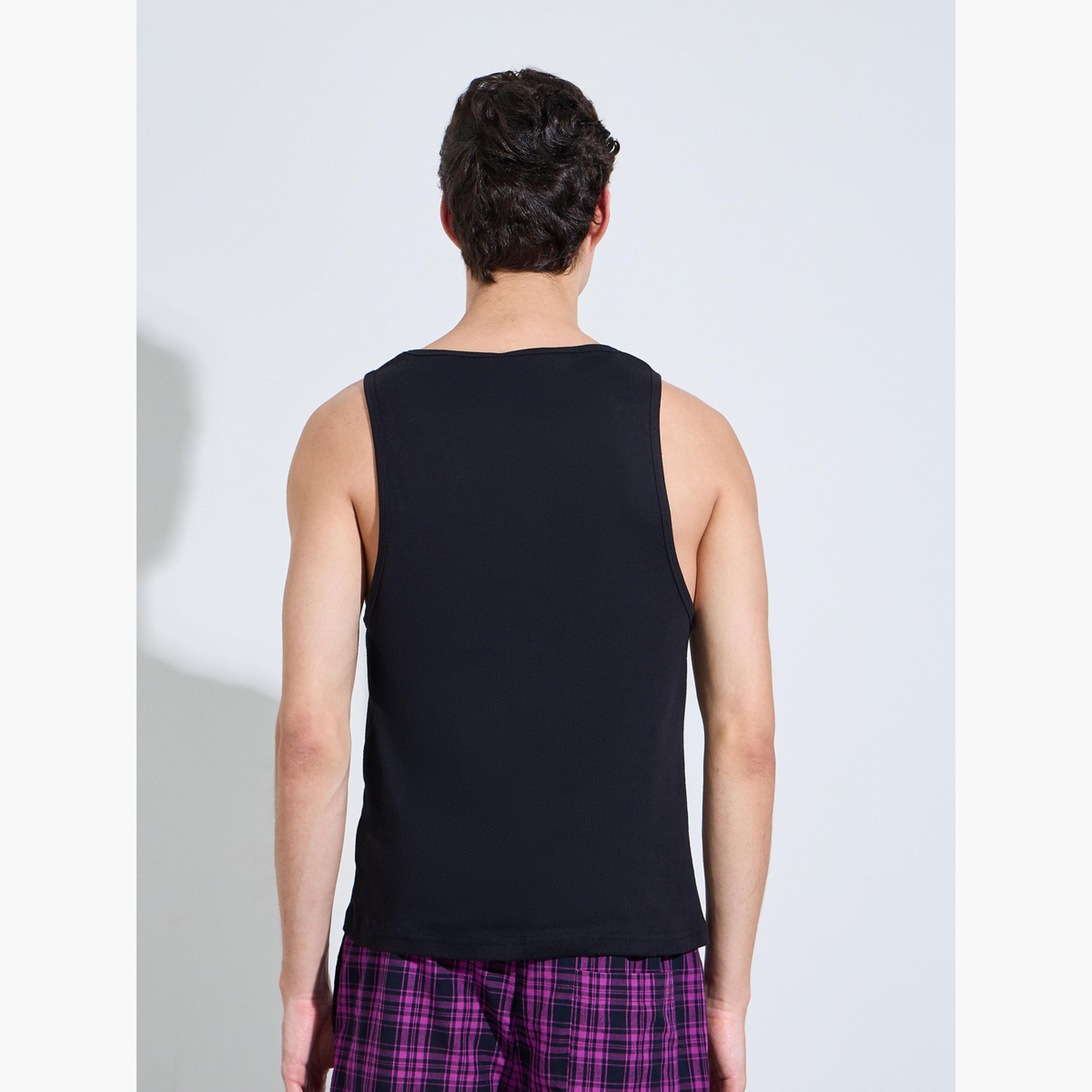 Styli Pack of 2 - Solid Round Neck Vest-men-clothing-innerwear-vests-image-4