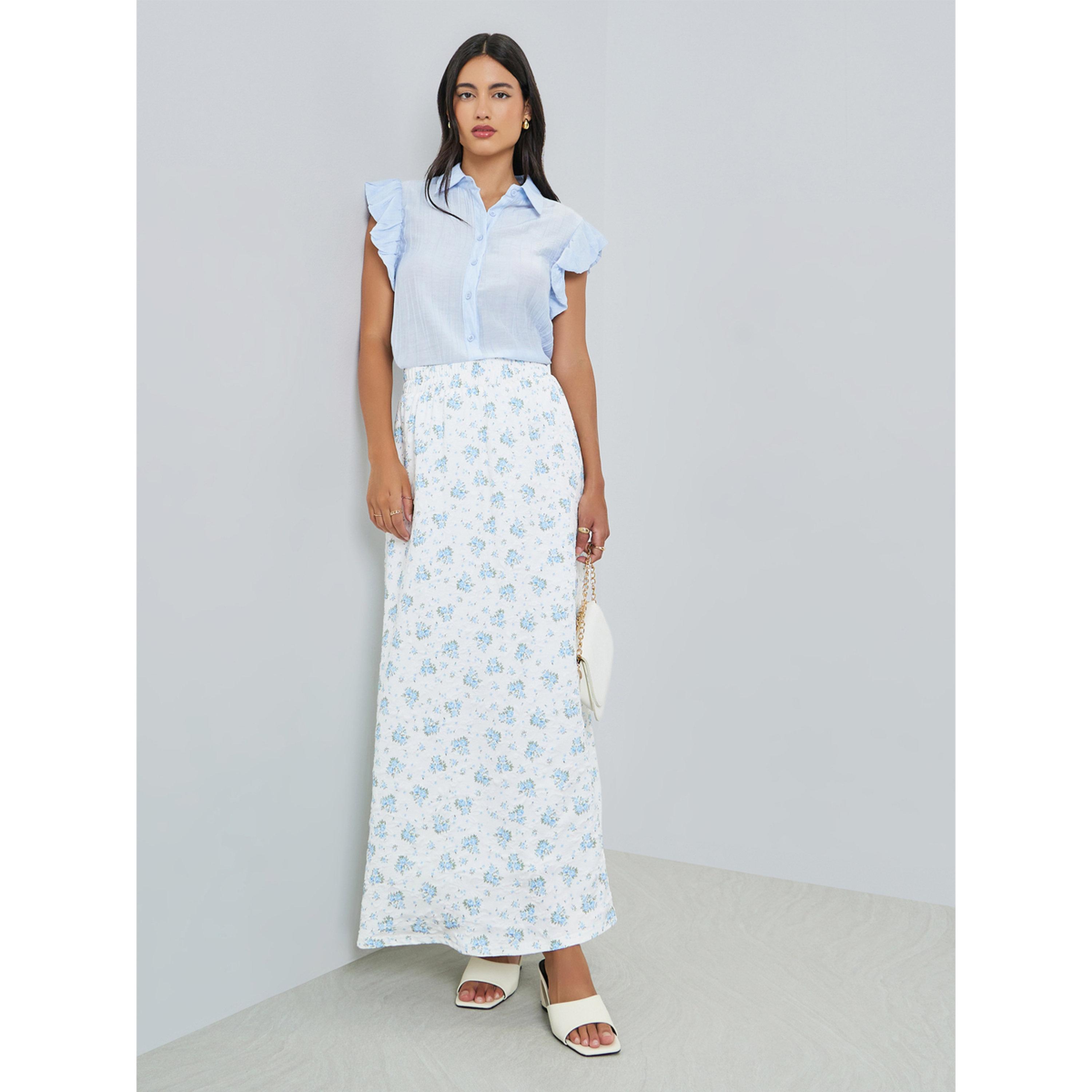 Styli Jacquard Floral Maxi Skirt-women-clothing-bottoms-skirts-image-2