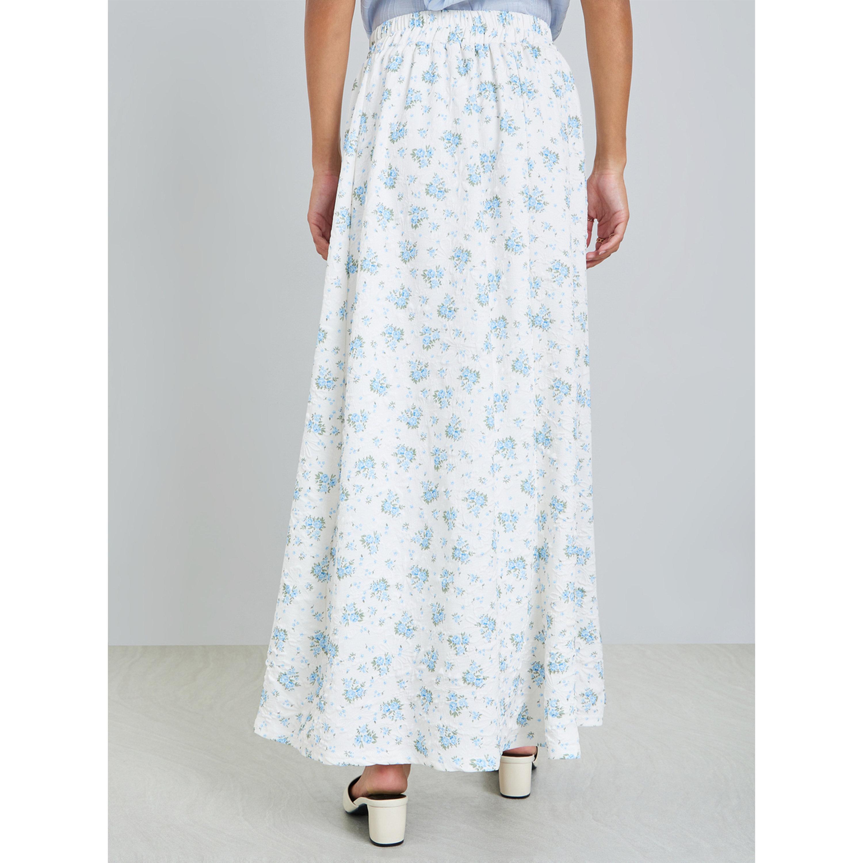 Styli Jacquard Floral Maxi Skirt-women-clothing-bottoms-skirts-image-4
