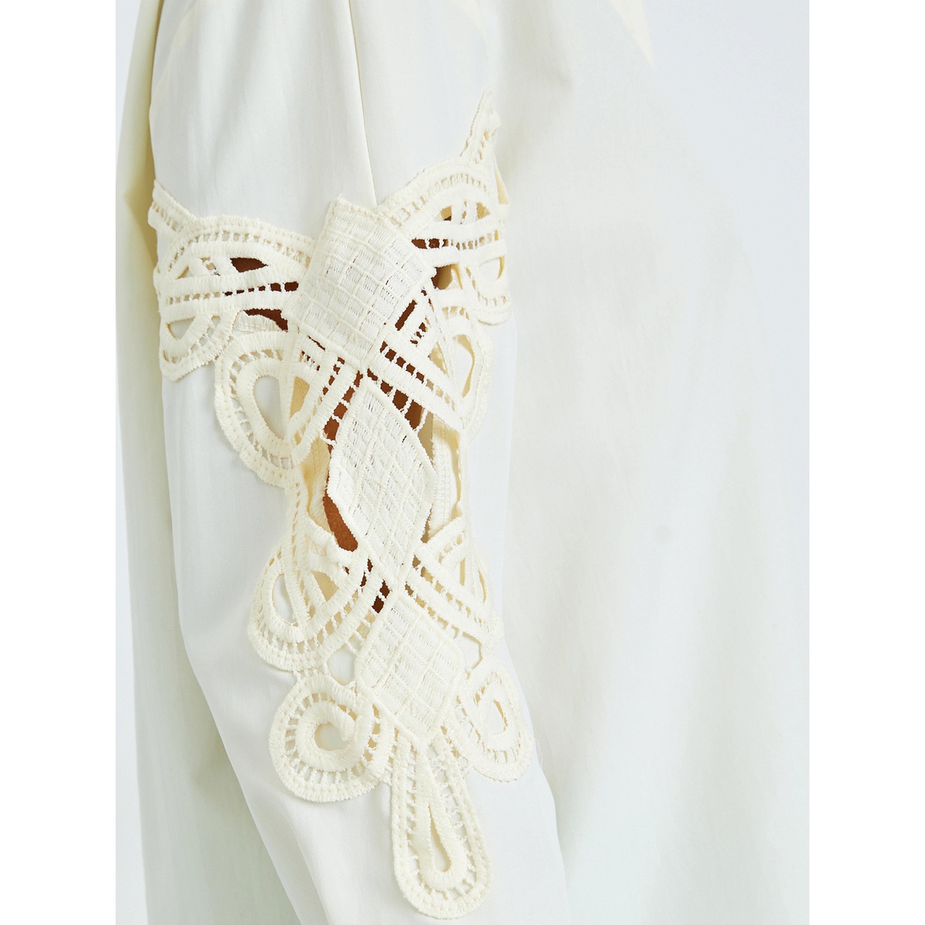 ستايلي - قميص بيج بأكمام طويلة مزين بتطريزات-women-clothing-shirtsandblouses-shirts-image-6