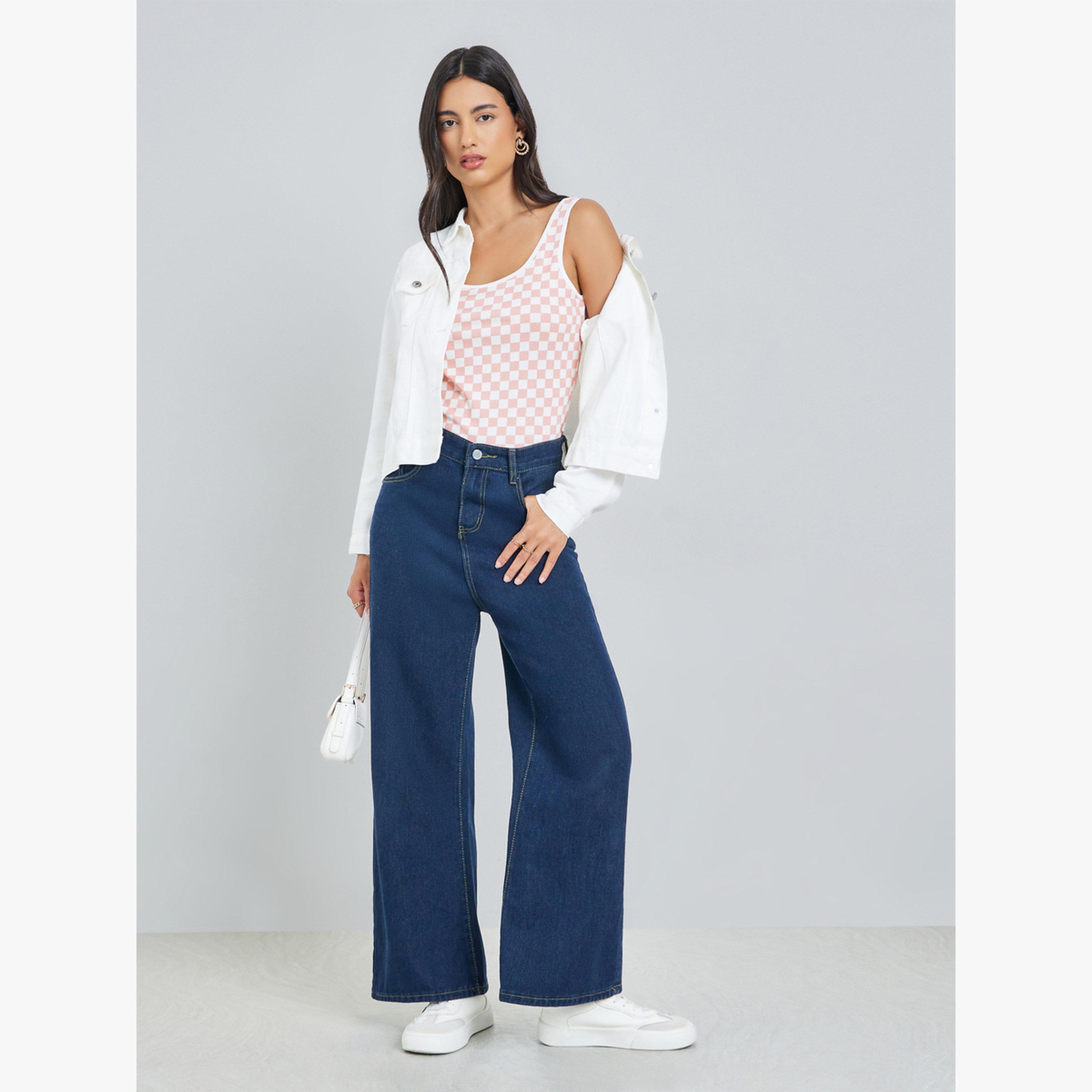 بلوزة بدون أكمام كاروهات-women-clothing-tshirts-image-2