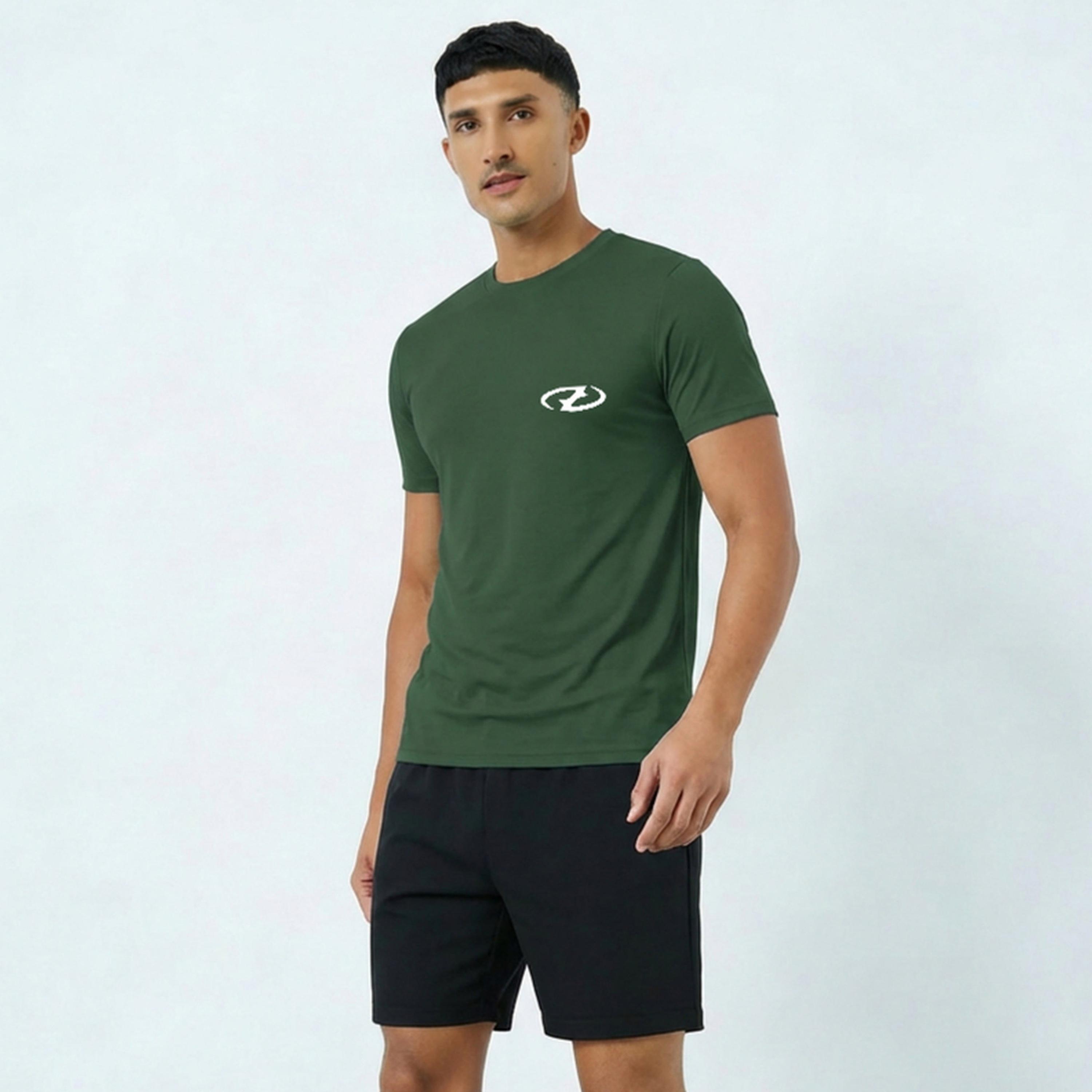 Take Two Men Green Graphic T-Shirt and Shorts Co-Ords-men-clothing-coordsets-image-1