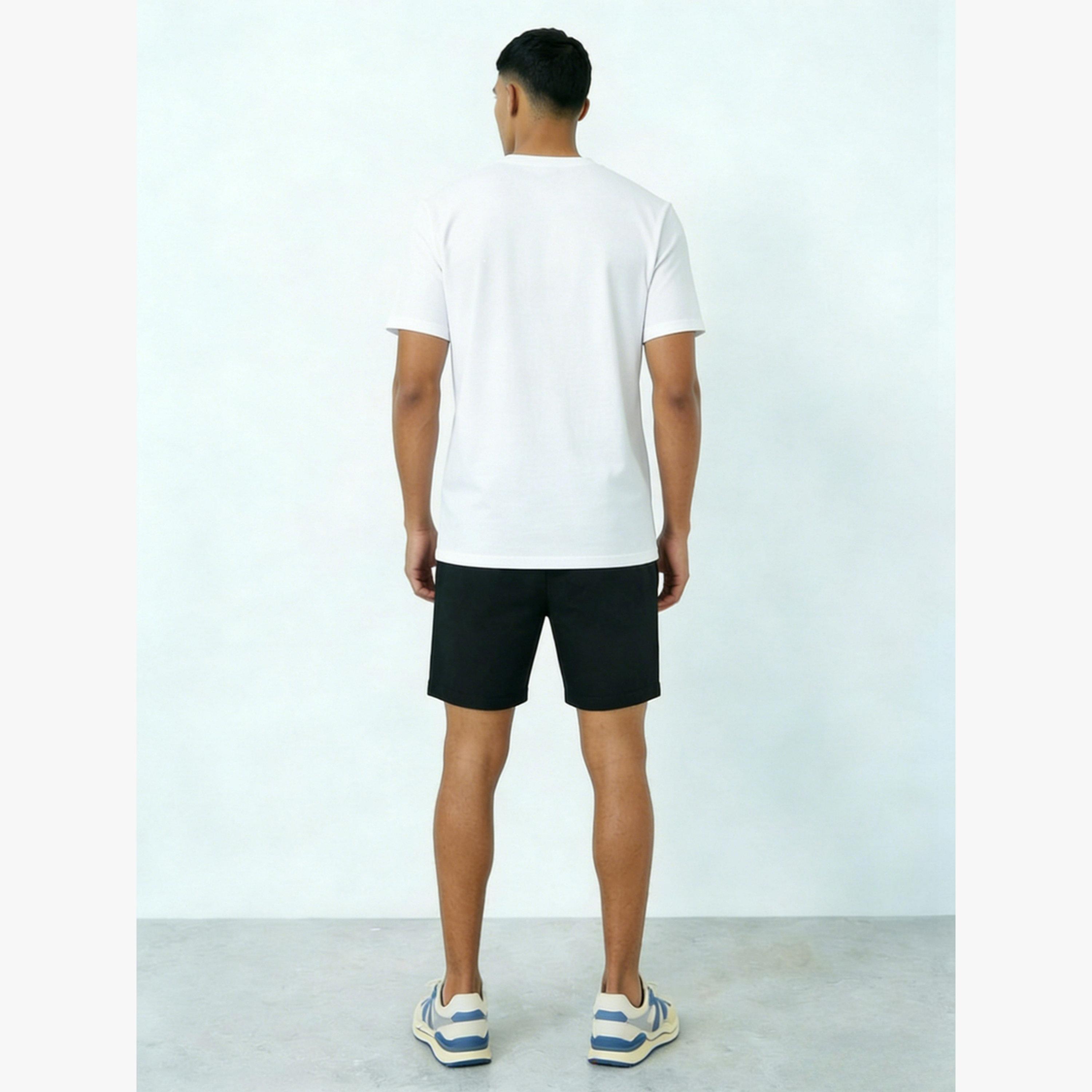 Take Two Men White Graphic T-Shirt and Shorts Co-Ords-men-clothing-coordsets-image-4