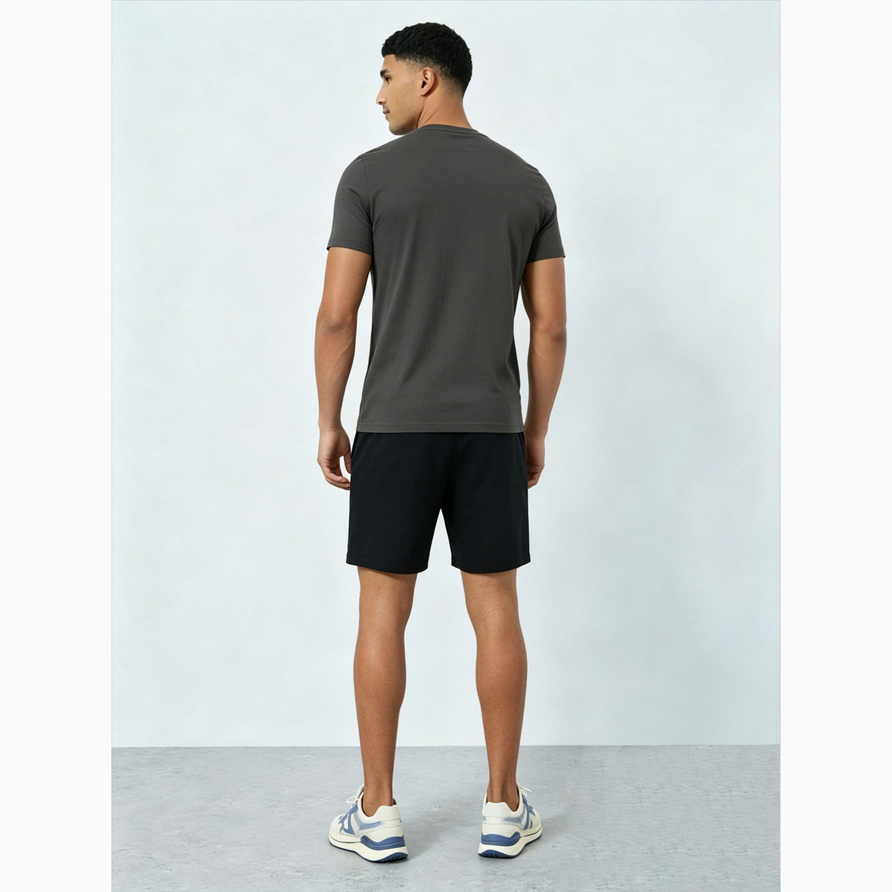 Take Two Men Charcoal T-Shirt and Shorts Co-Ords-men-clothing-coordsets-image-2