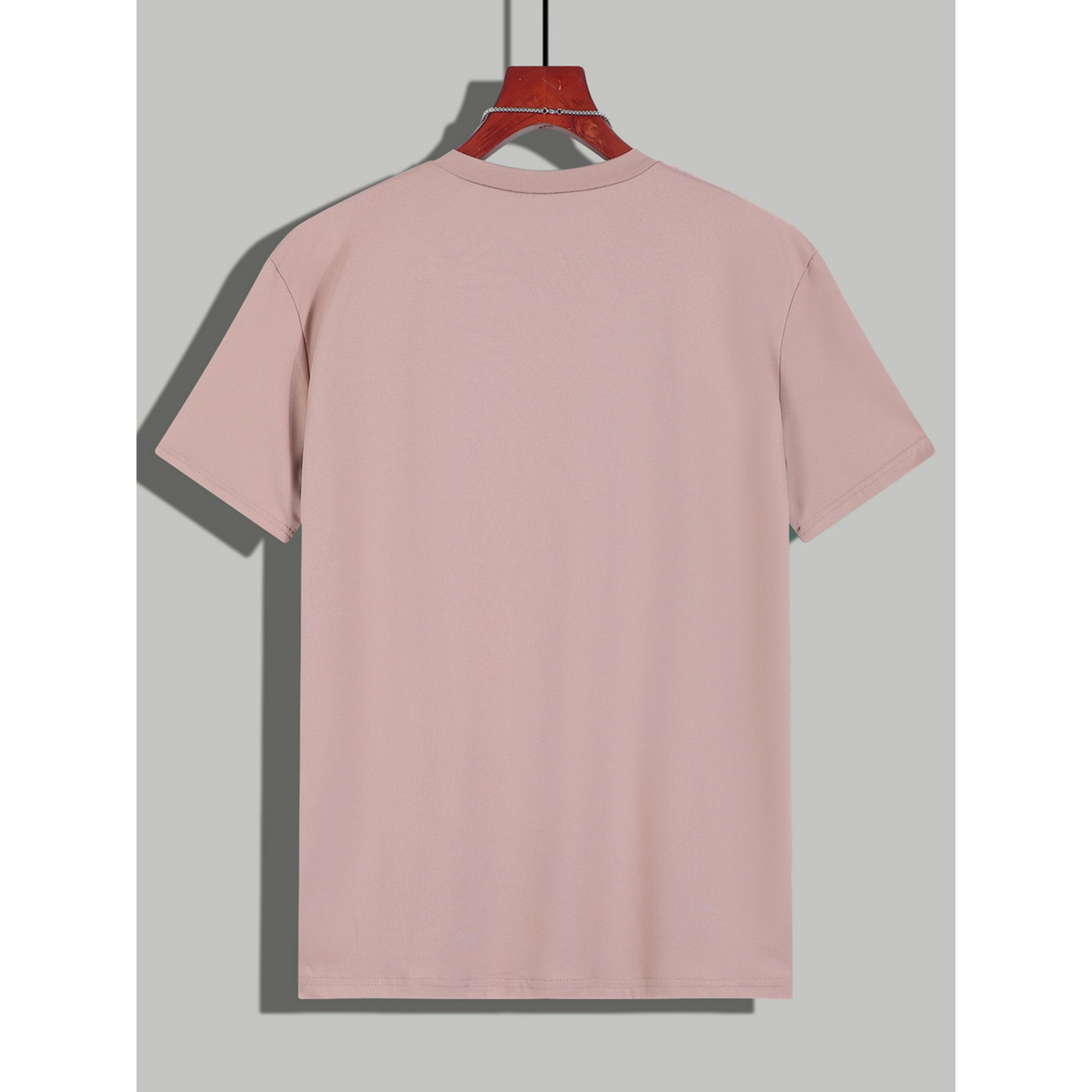Take Two Men Letter Print Round Neck T-Shirt and Shorts Co-Ords-men-clothing-coordsets-image-4