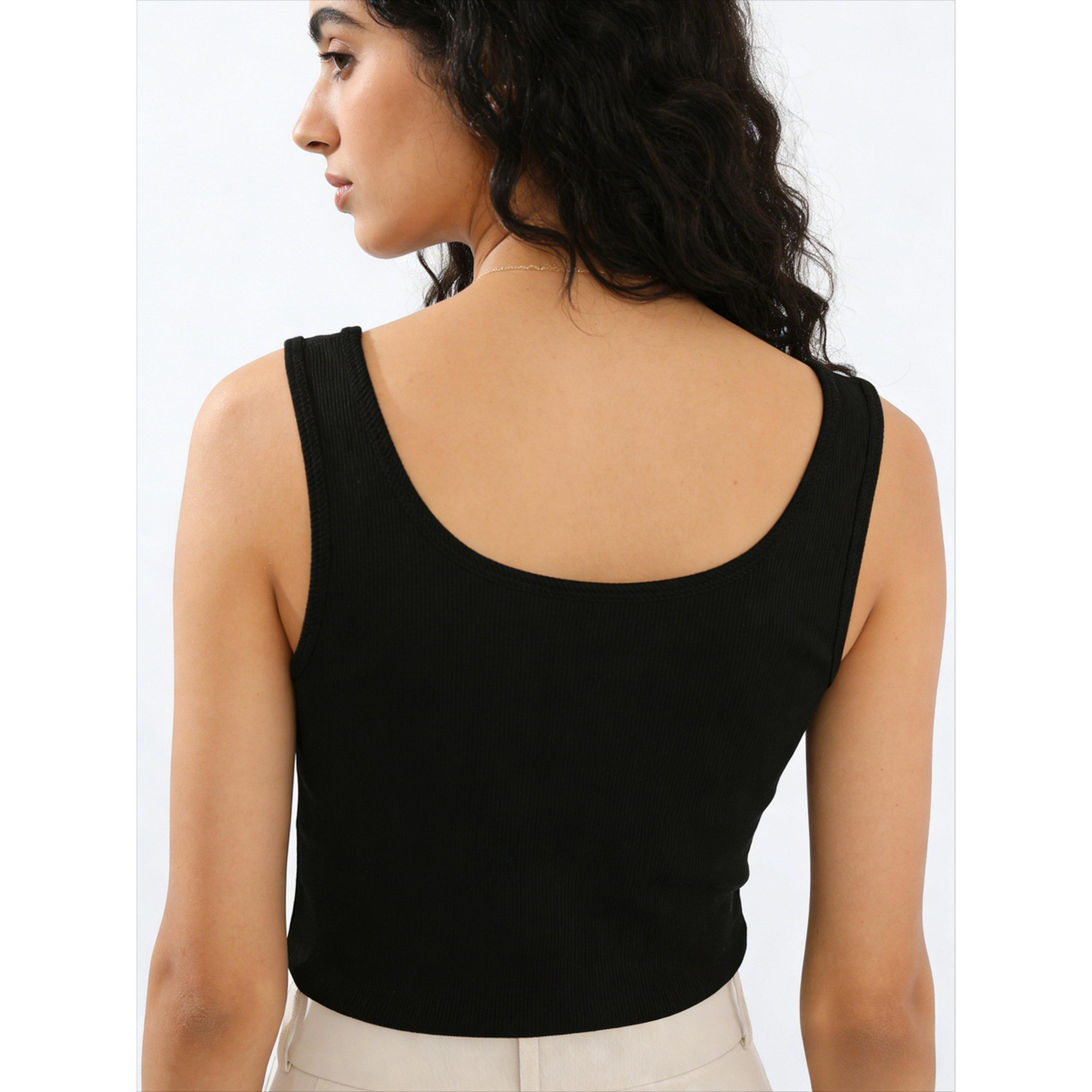 بلوزة تانك سادة بياقة عميقة-women-clothing-tshirts-image-5