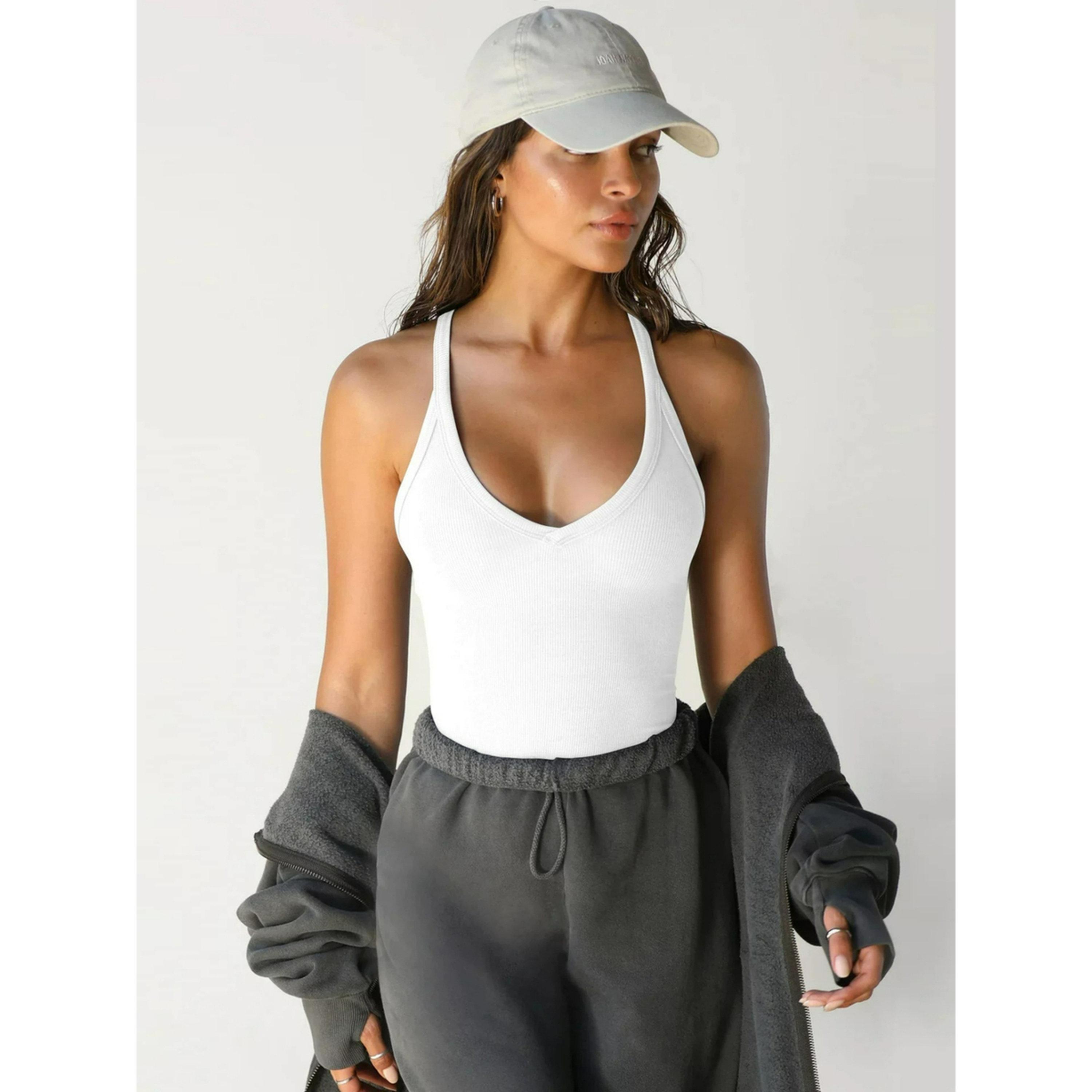 Take Two White Solid Racerback Tank Top-women-clothing-shirtsandblouses-blouses-image-1