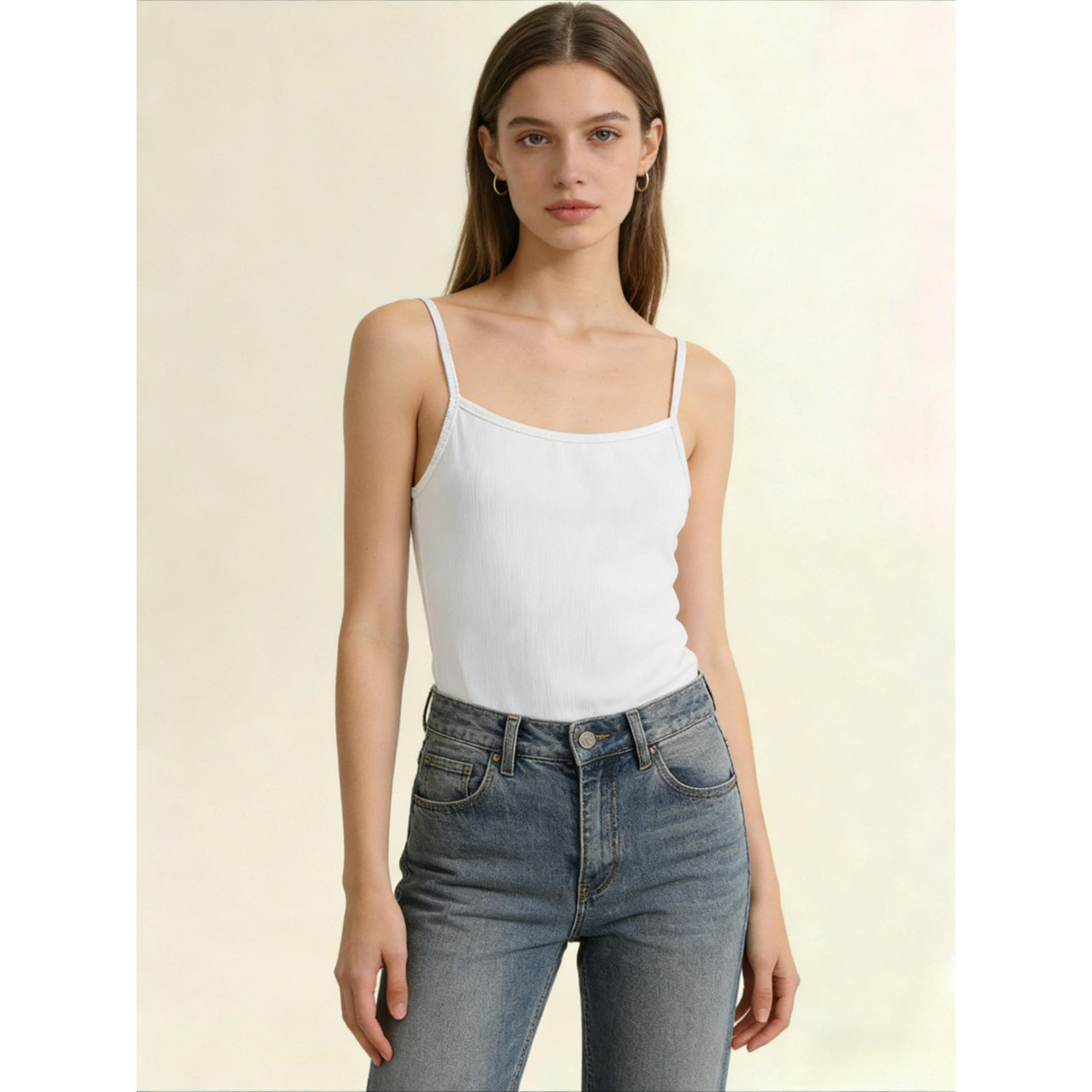 Take Two Pack of 6 - Solid Strappy Cami Top-women-clothing-tshirts-image-2