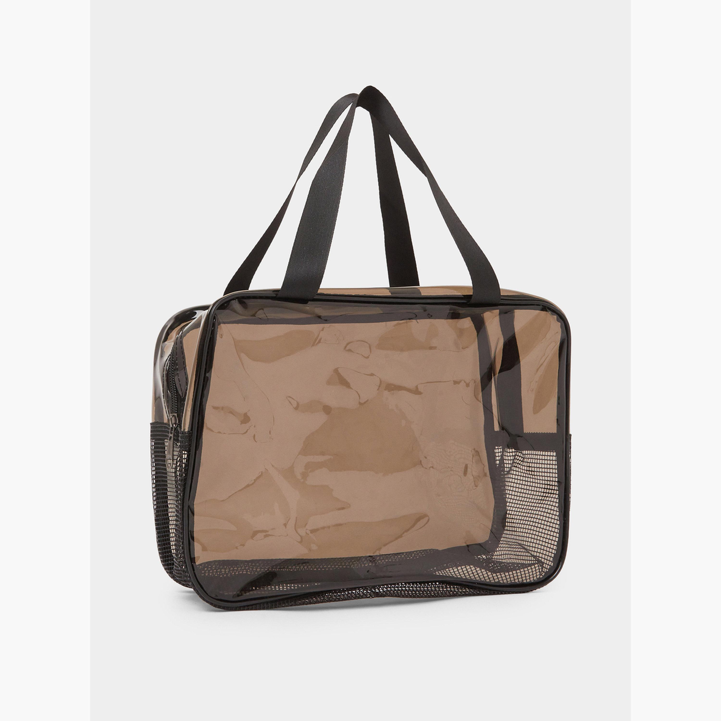 Styli Black Trim Transparent Wash Bag-women-bagsandwallets-backpacks-image-1