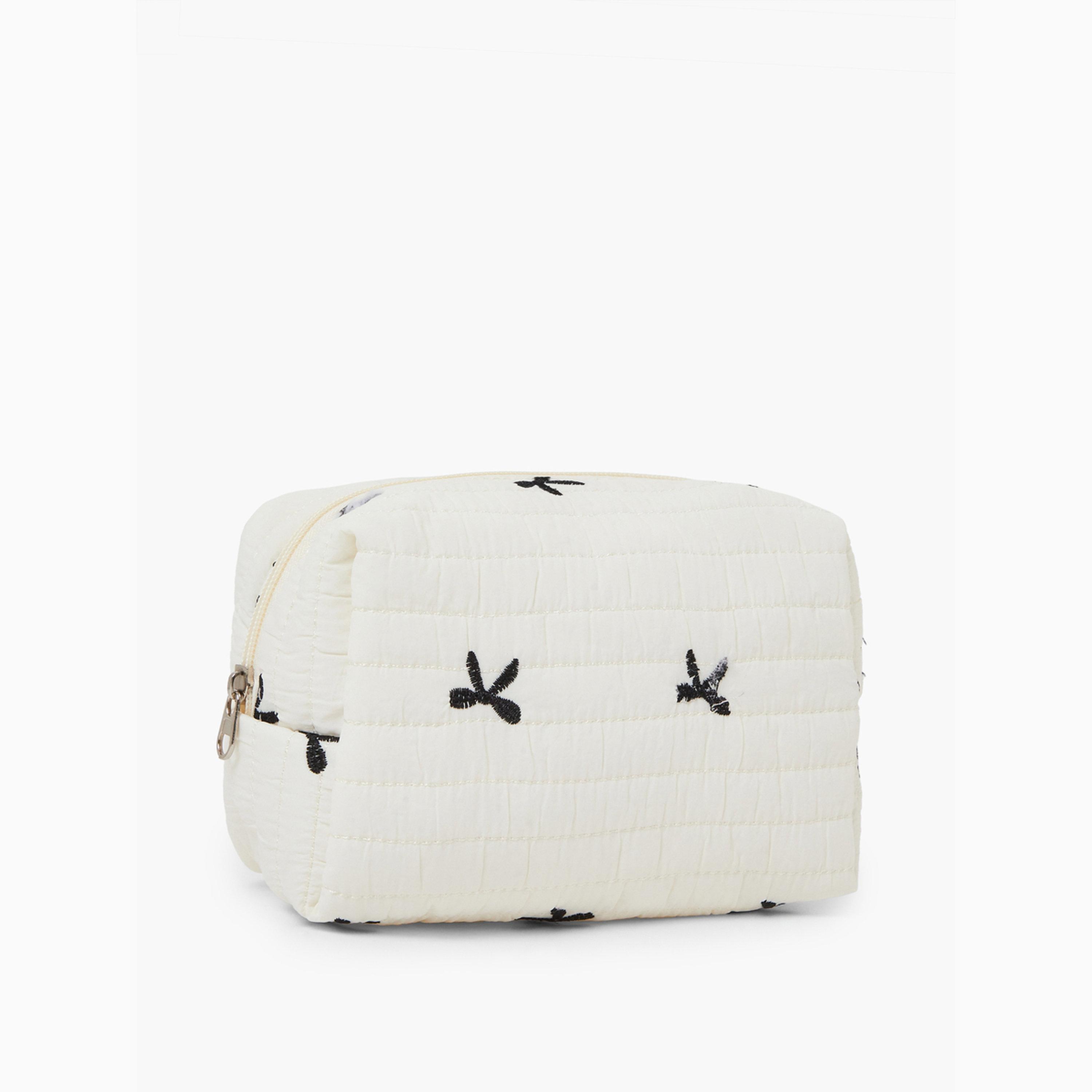 حقيبة أدوات زينة بيضاء مبطنة ومطرزة-women-bagsandwallets-handbags-image-1