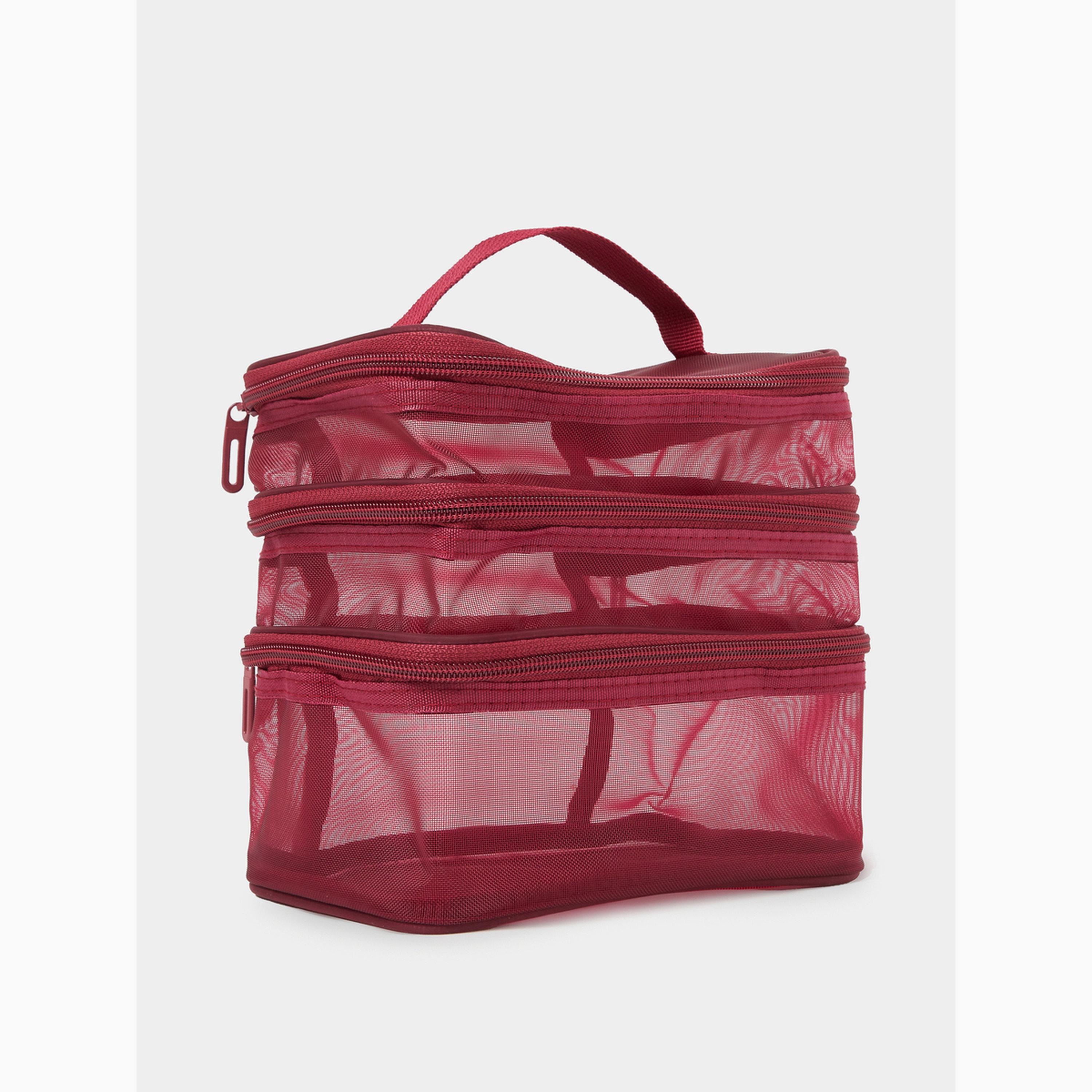 حقيبة تنظيم أدوات زينة شبكية حمراء-women-bagsandwallets-handbags-image-1