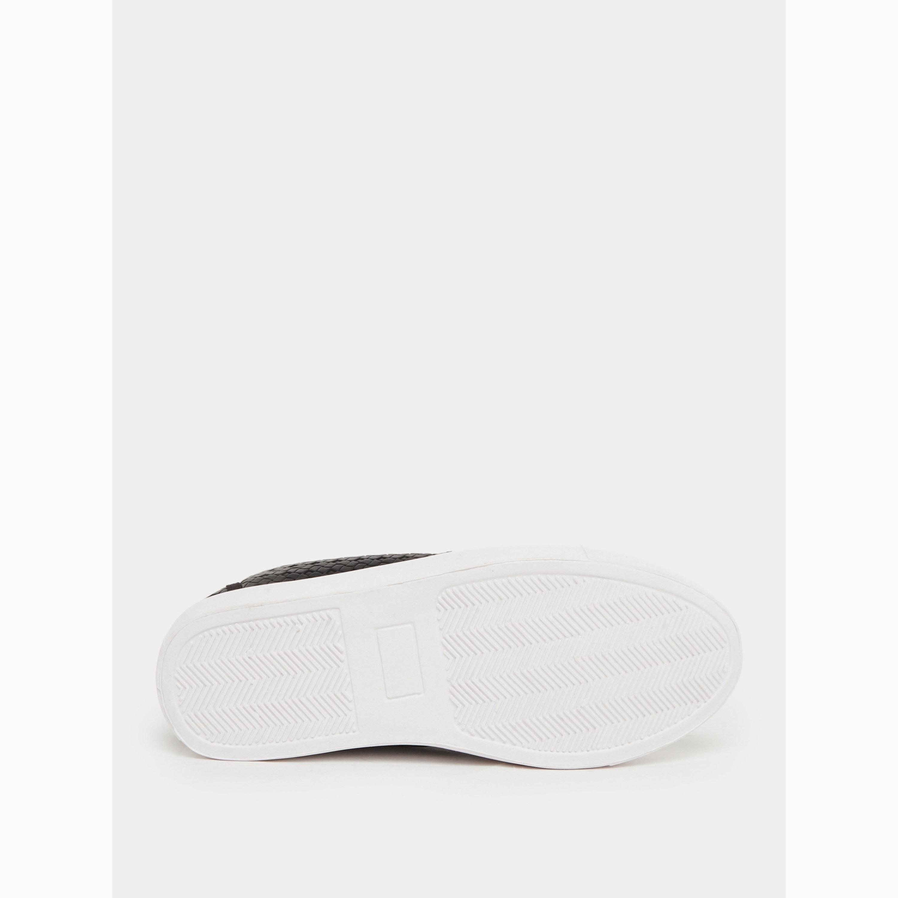 Styli Men Black Textured Slip-On Shoes-men-shoes-sneakers-image-6