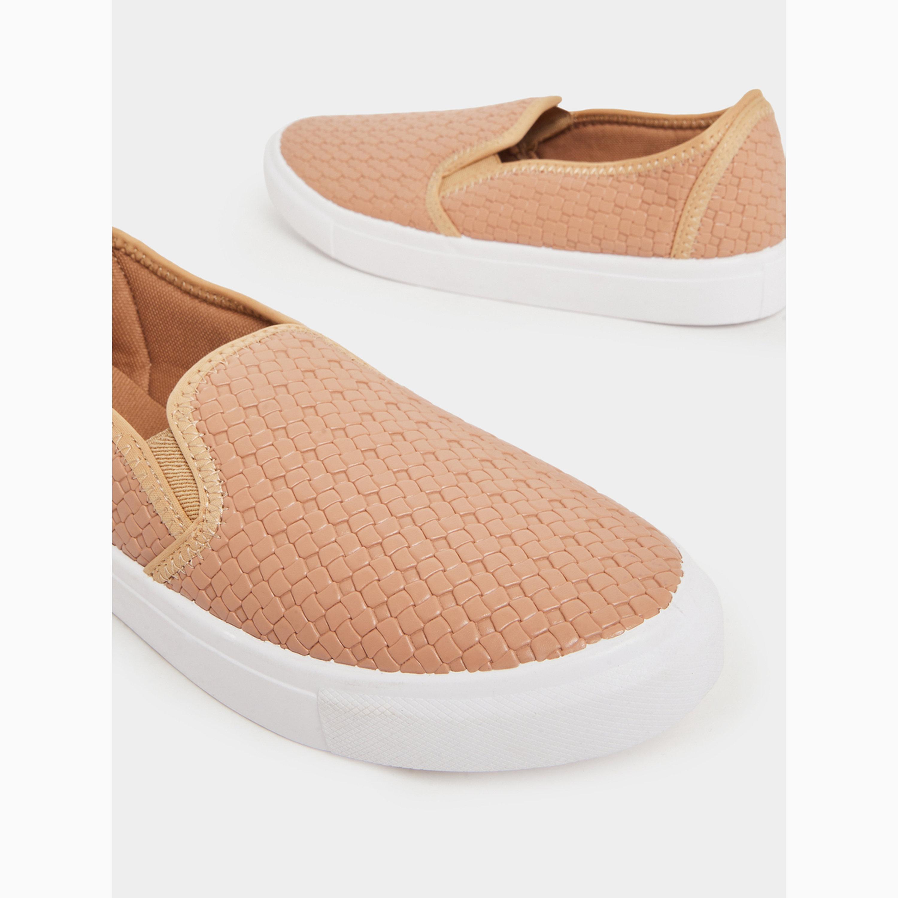 Styli Men Tan Woven Slip-On Shoes-men-shoes-sneakers-image-4