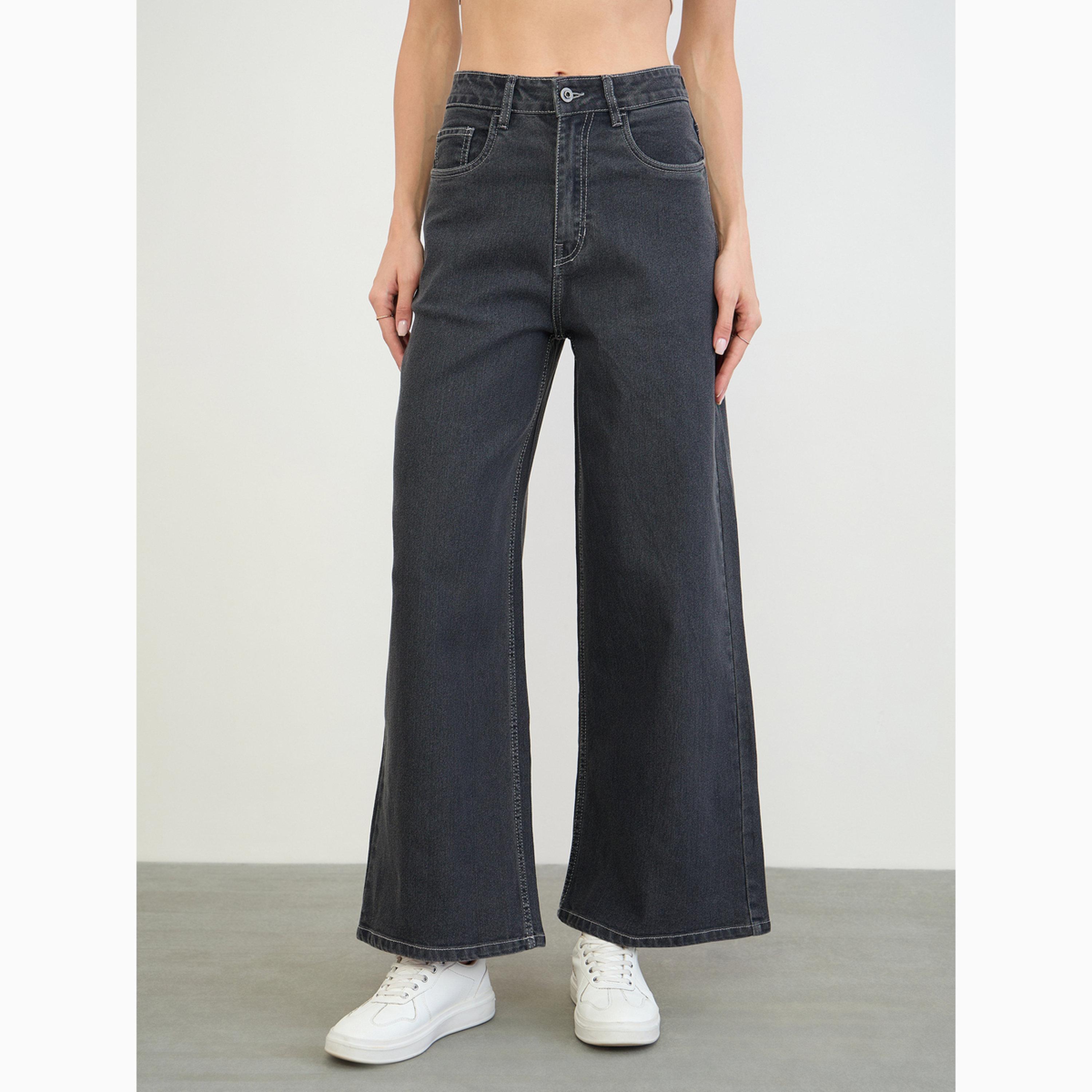 Styli Women Wide Leg Basic Jeans-women-clothing-bottoms-jeans-image-1