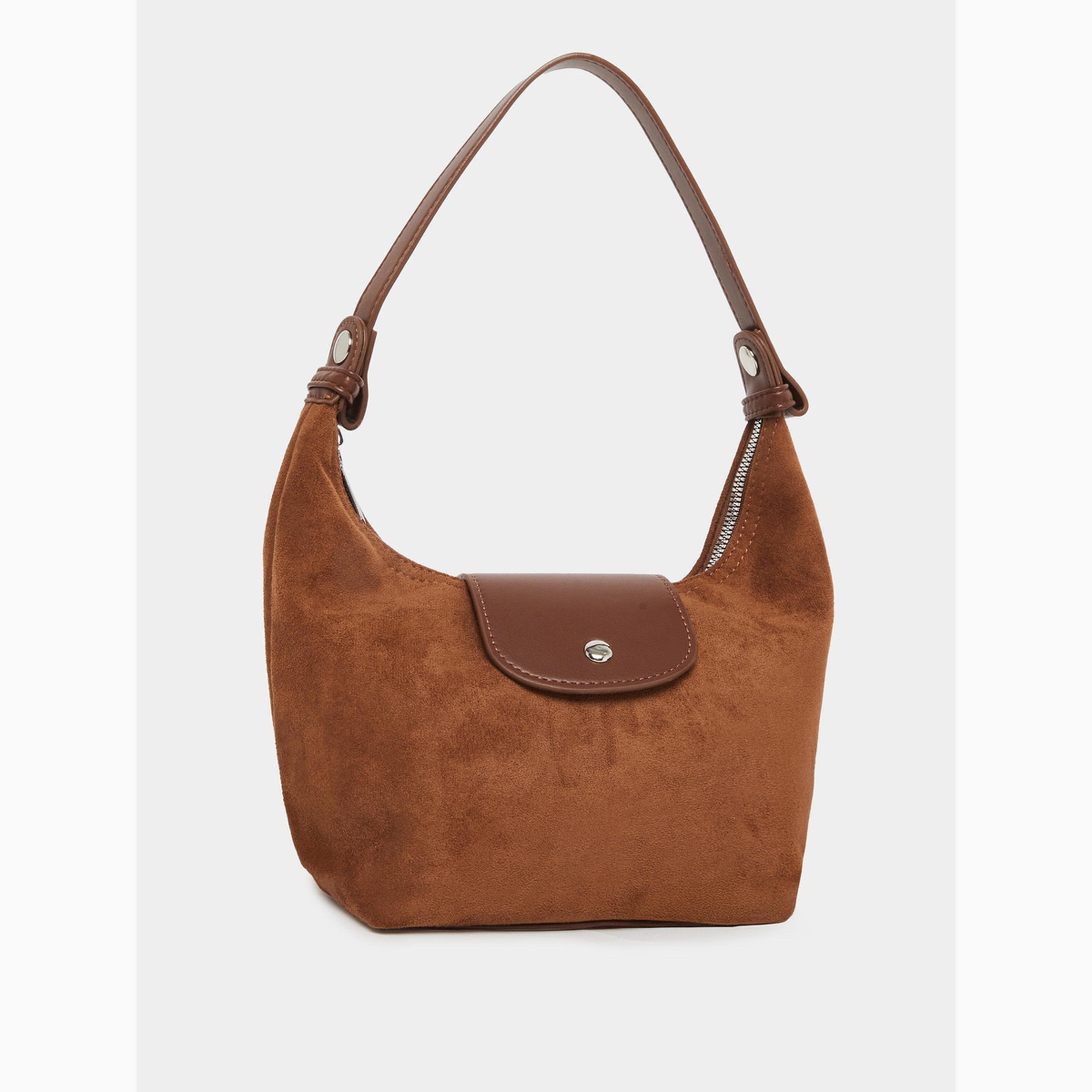 Styli Brown Suede Hobo Bag-women-bagsandwallets-handbags-image-1