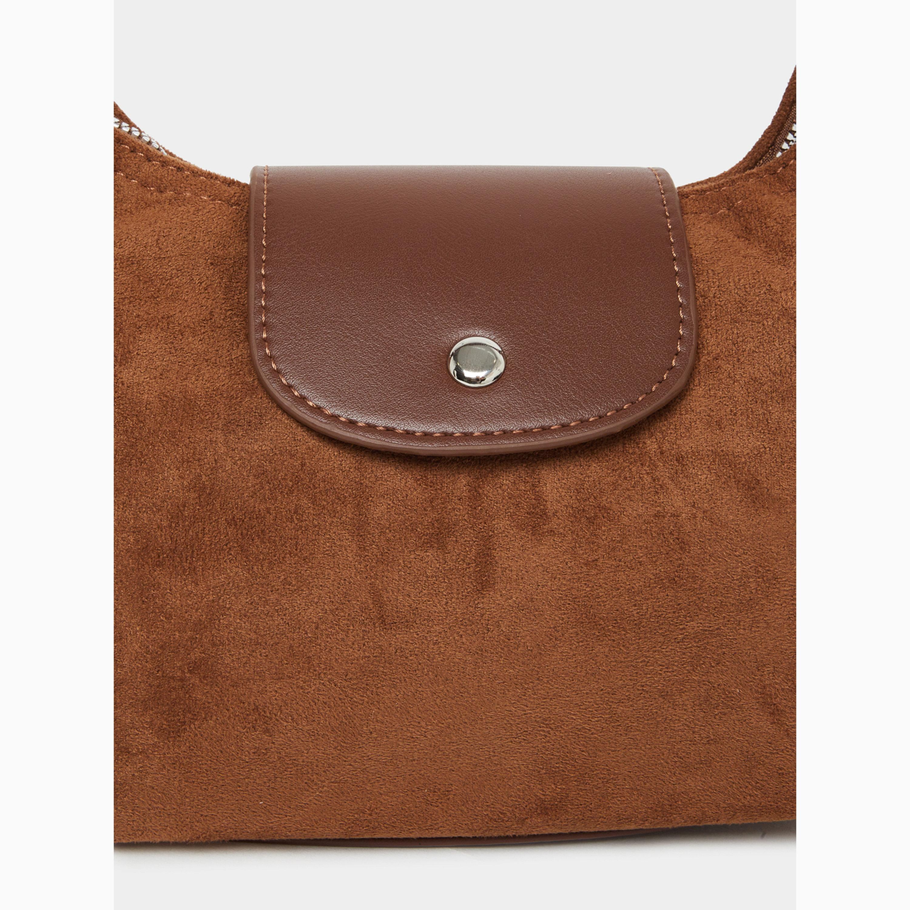 Styli Brown Suede Hobo Bag-women-bagsandwallets-handbags-image-4