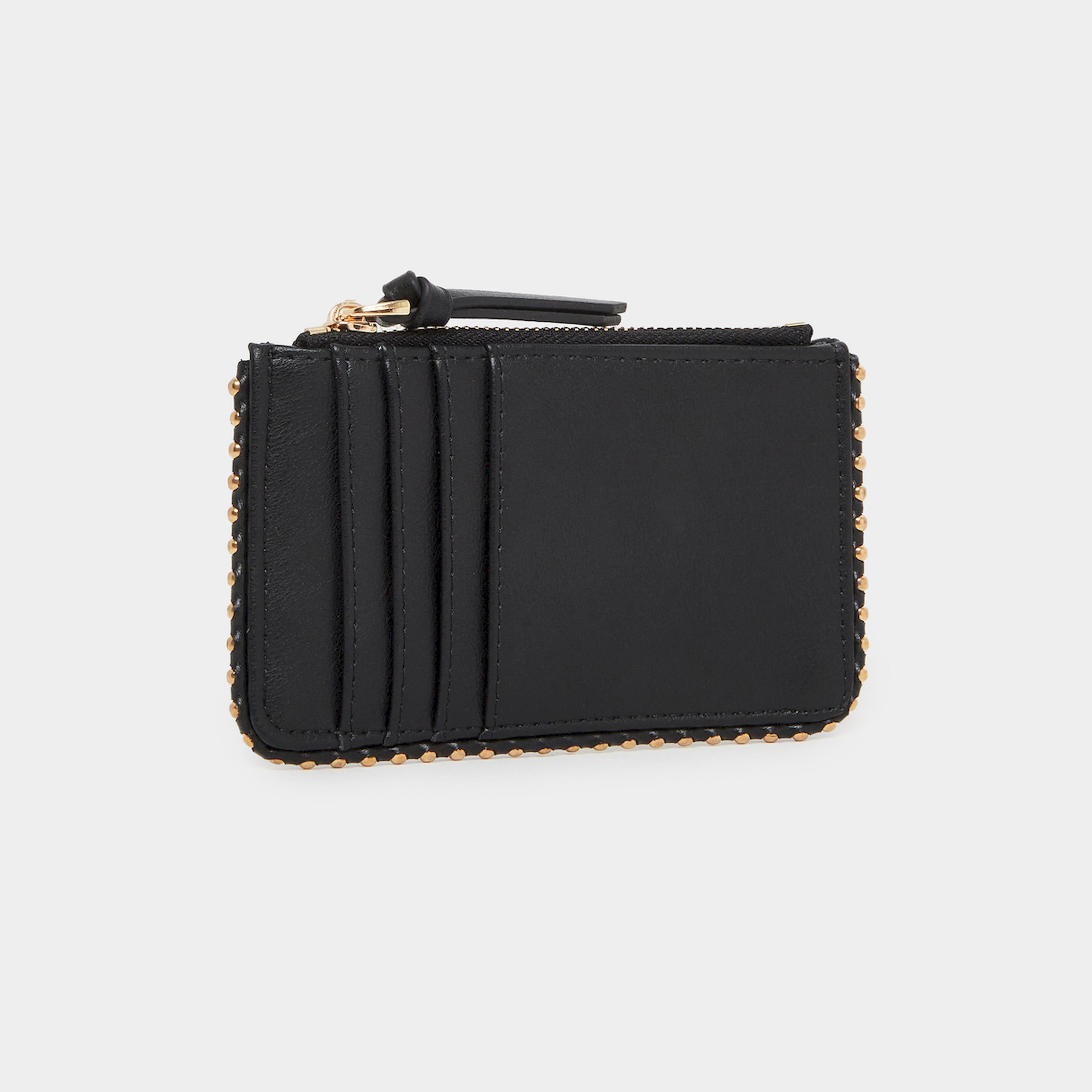 Styli Black Studded Card Holder Wallet-women-bagsandwallets-wallets-image-1