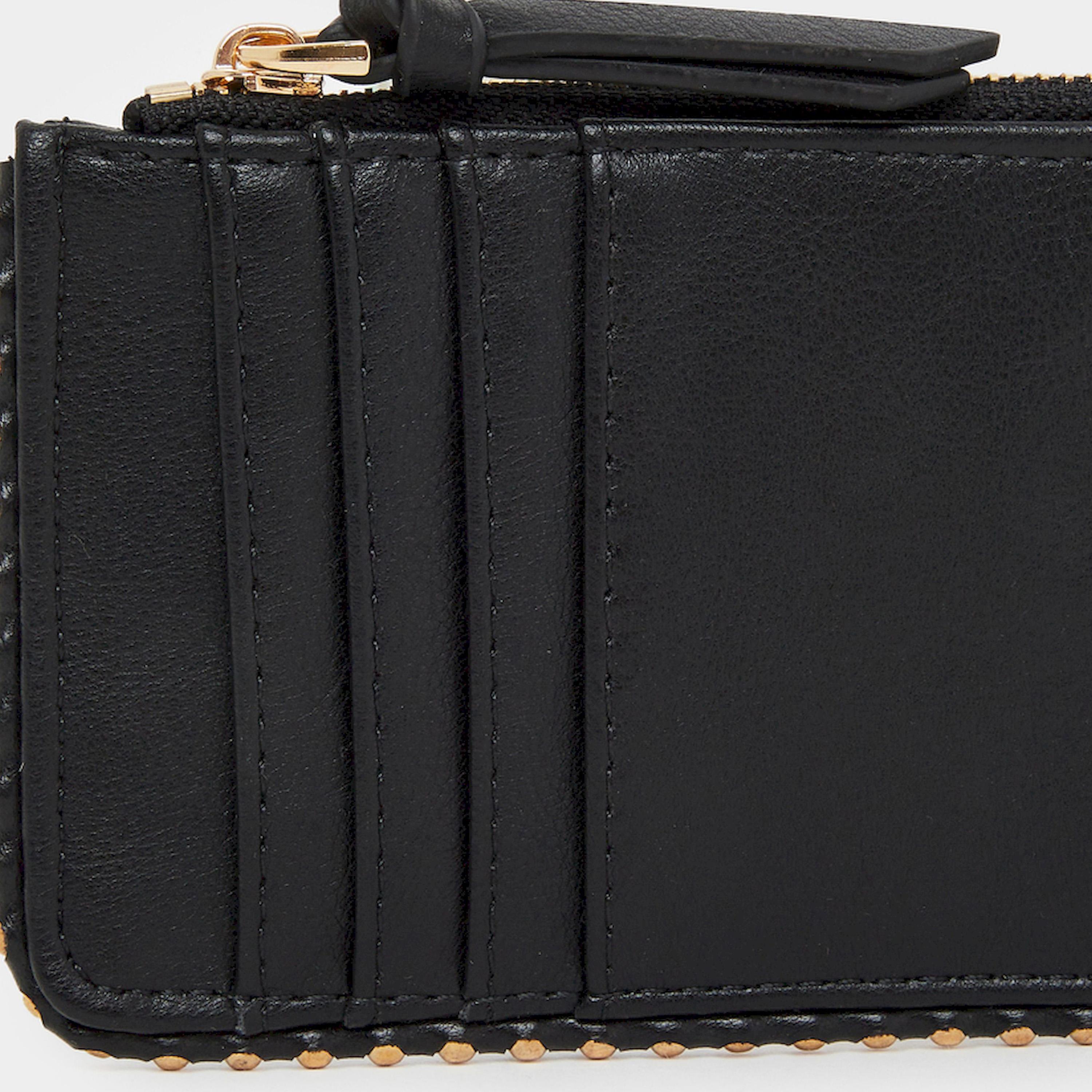 Styli Black Studded Card Holder Wallet-women-bagsandwallets-wallets-image-3