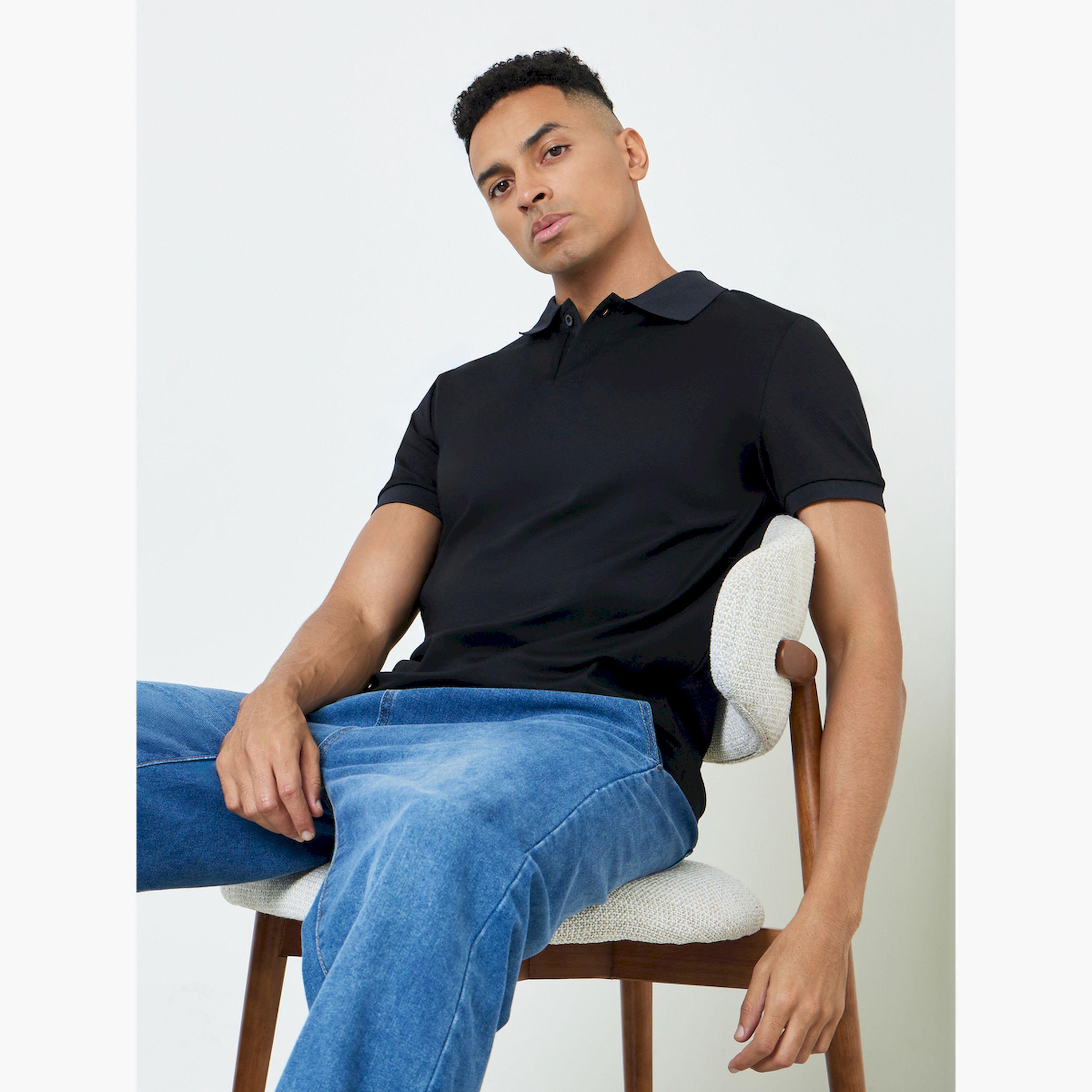 قميص بولو قطن مطاط بقصة عادية للرجال-men-clothing-tshirtsandpolos-polos-image-3