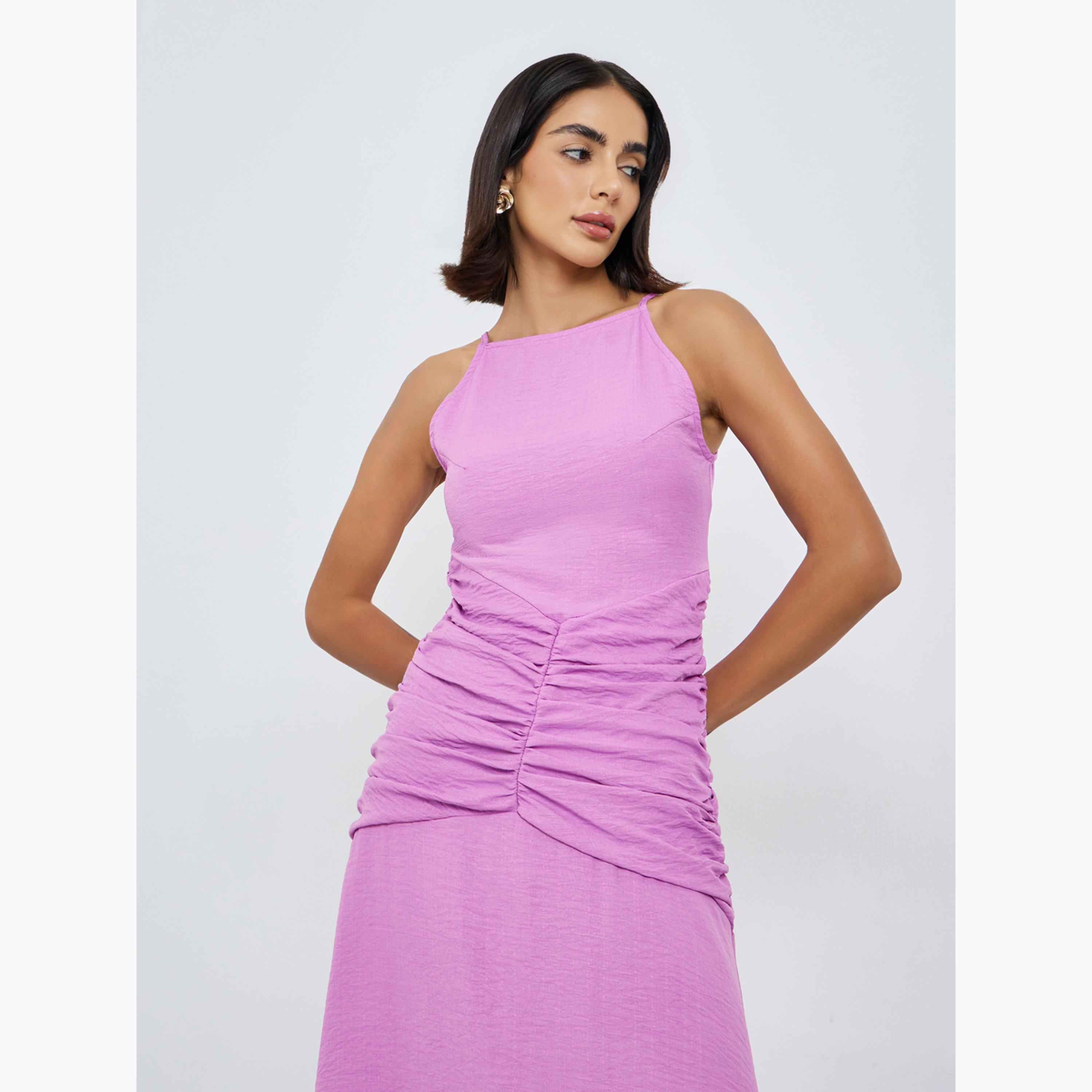 فستان طويل سادة بلا أكمام-women-clothing-dresses-image-2